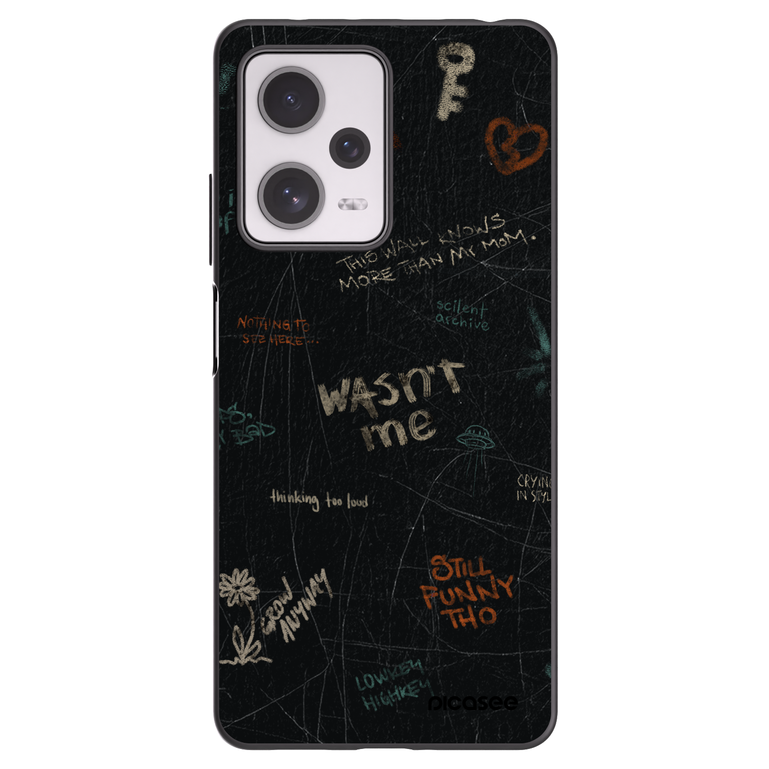Picasee crna silikonska maskica za Xiaomi Redmi Note 12 Pro+ 5G - CONFESSION