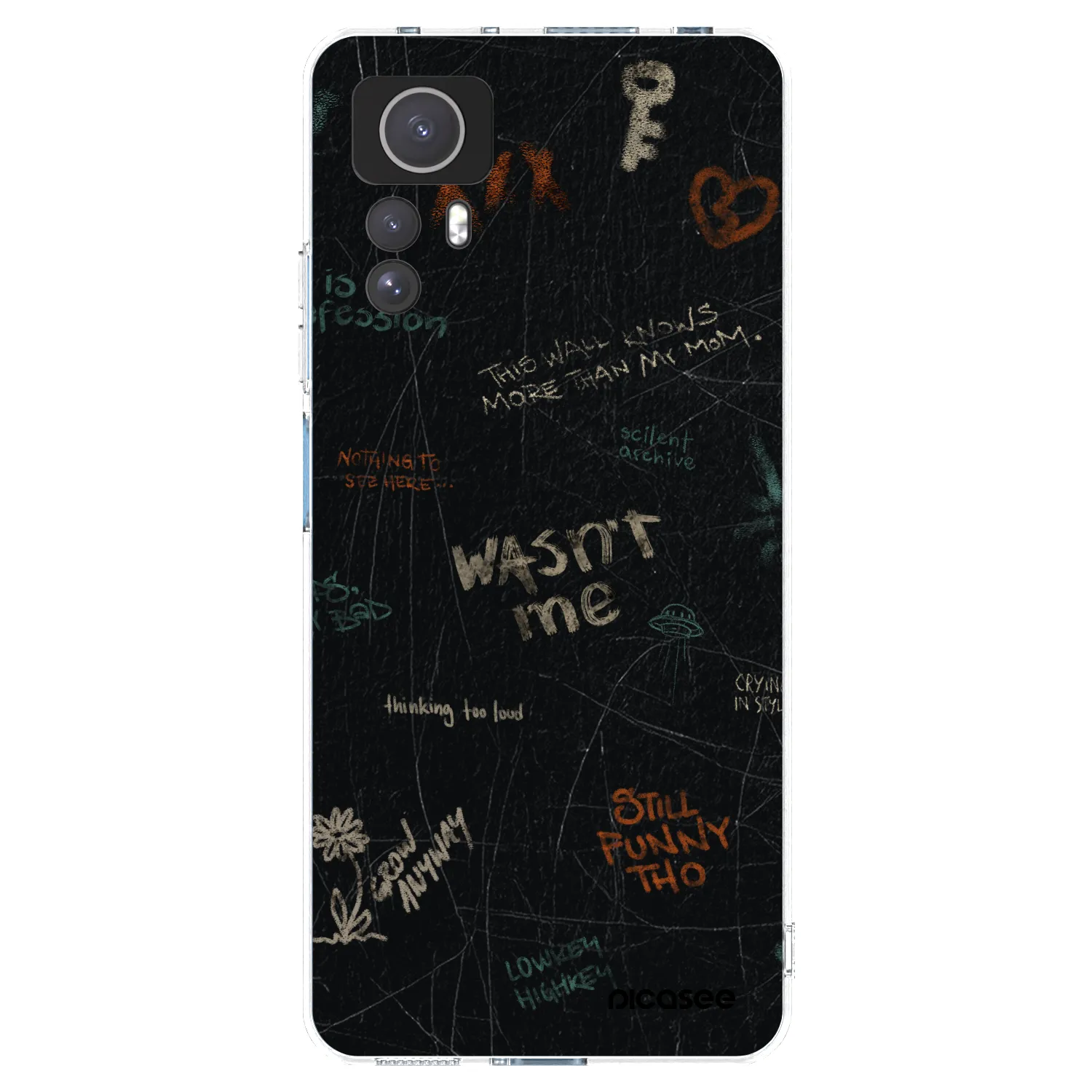 Picasee silikonska prozirna maskica za Xiaomi Redmi Note 12S - CONFESSION