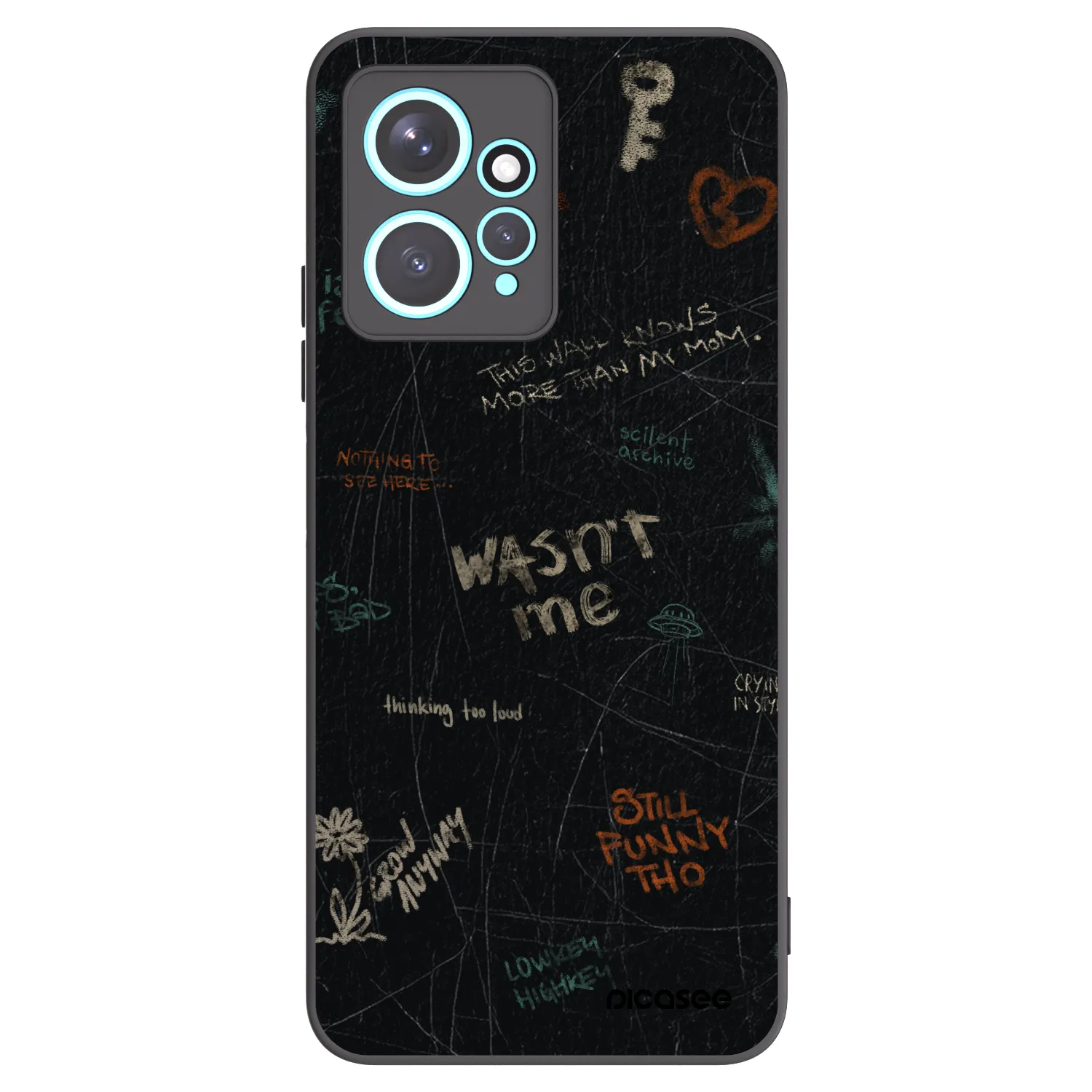 Picasee crna silikonska maskica za Xiaomi Redmi Note 12 4G - CONFESSION