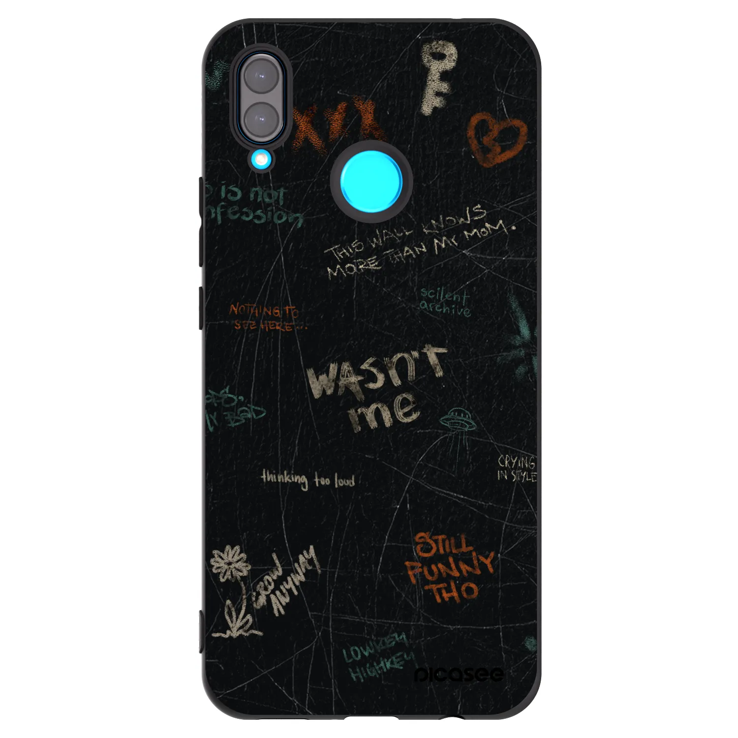 Picasee crna silikonska maskica za Huawei Nova 3 - CONFESSION