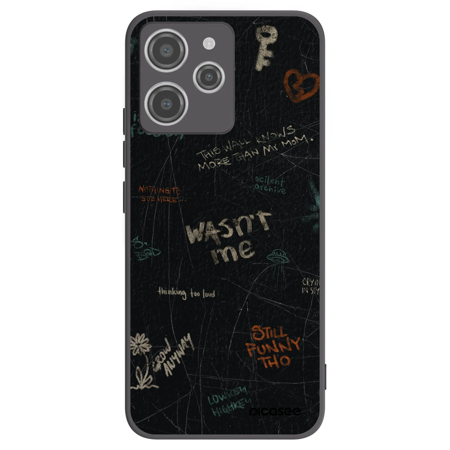 Picasee crna silikonska maskica za Xiaomi Redmi 12 4G - CONFESSION