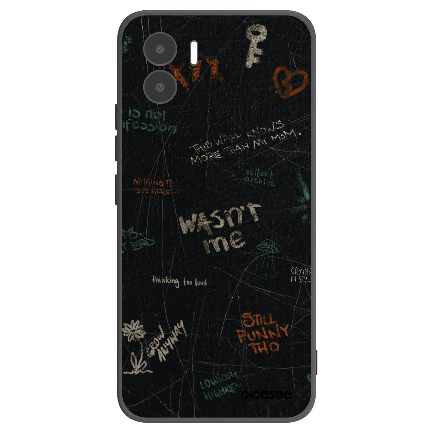 Picasee crna silikonska maskica za Xiaomi Redmi A2 - CONFESSION