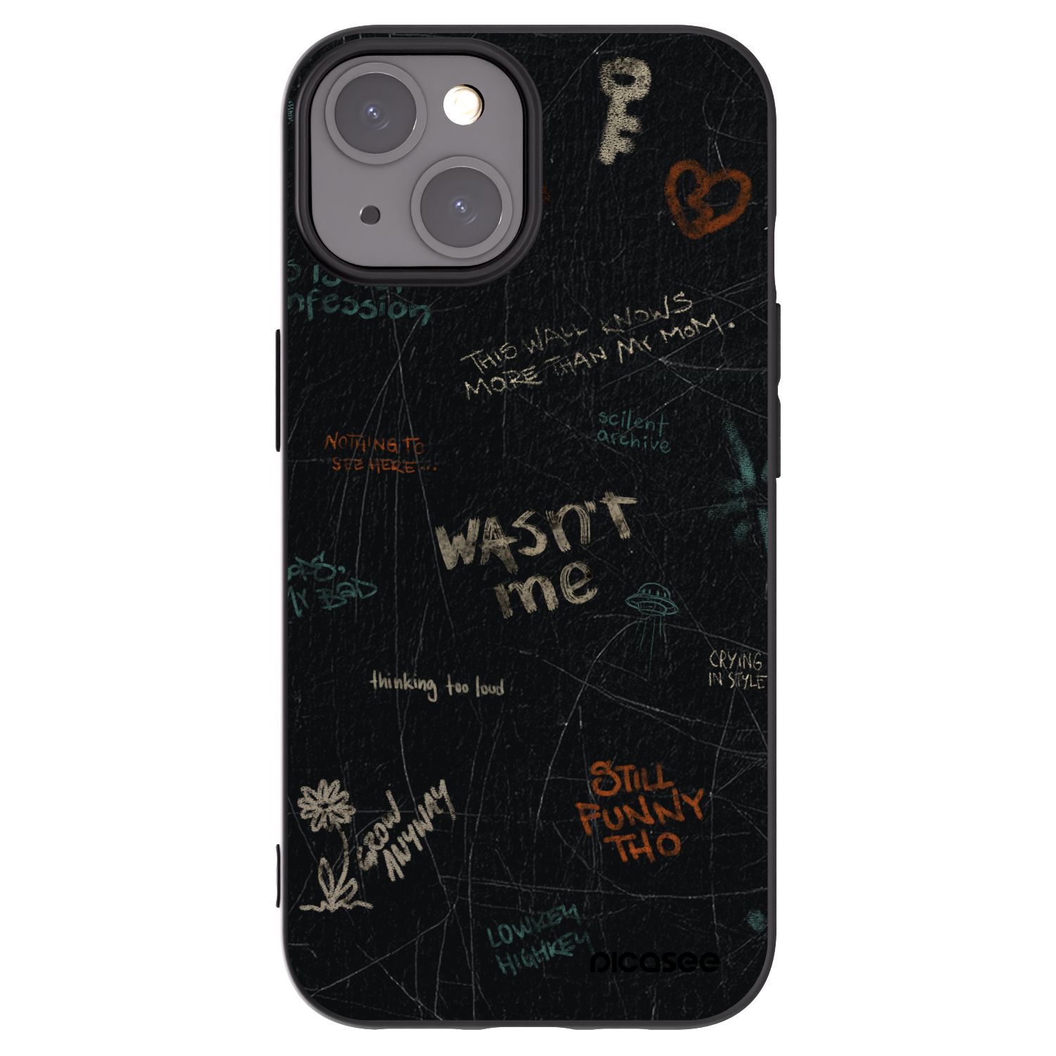 Picasee crna silikonska maskica za Apple iPhone 15 - CONFESSION