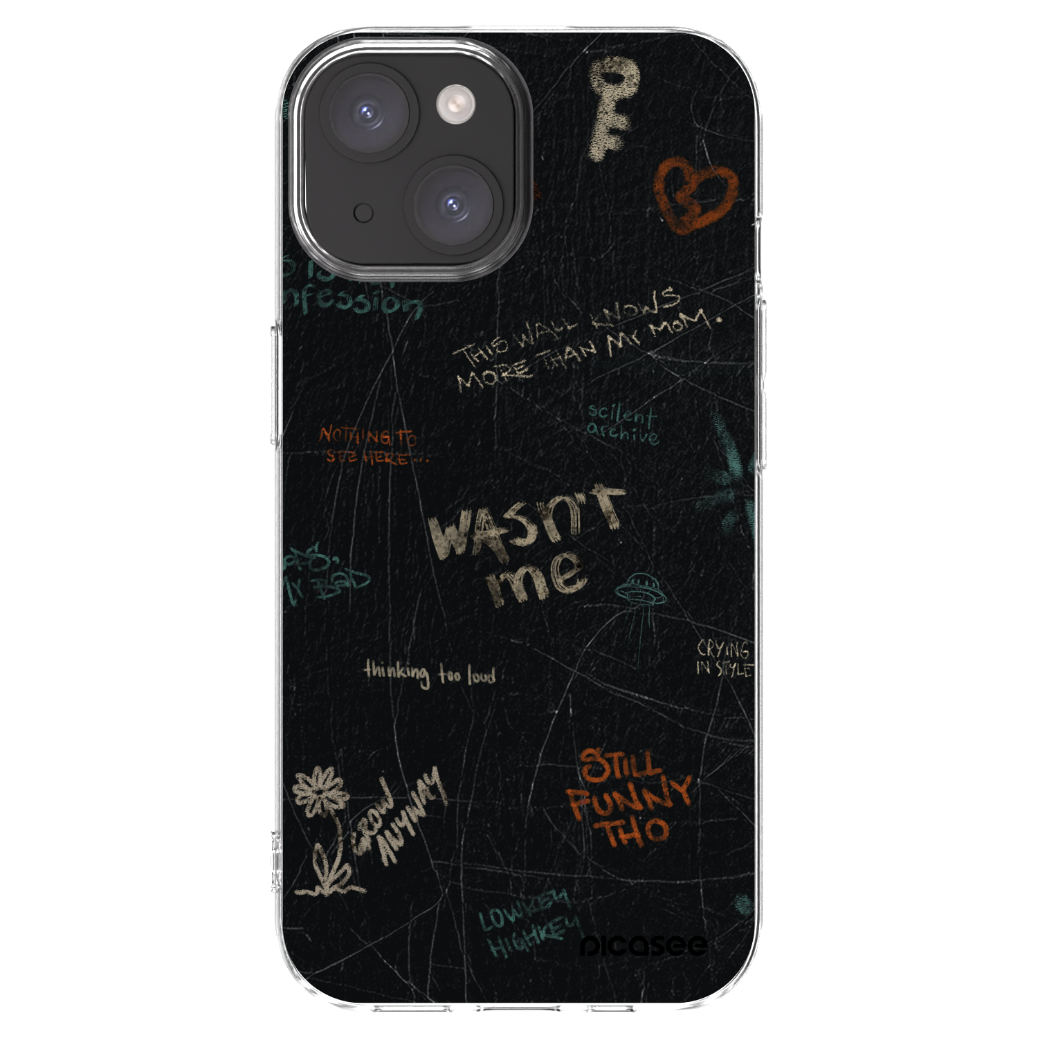 Picasee silikonska prozirna maskica za Apple iPhone 15 - CONFESSION