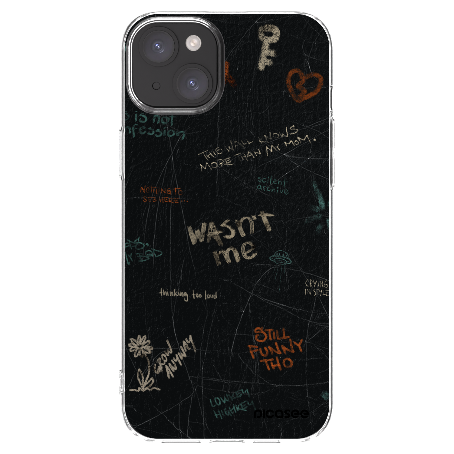 Picasee silikonska prozirna maskica za Apple iPhone 15 Plus - CONFESSION