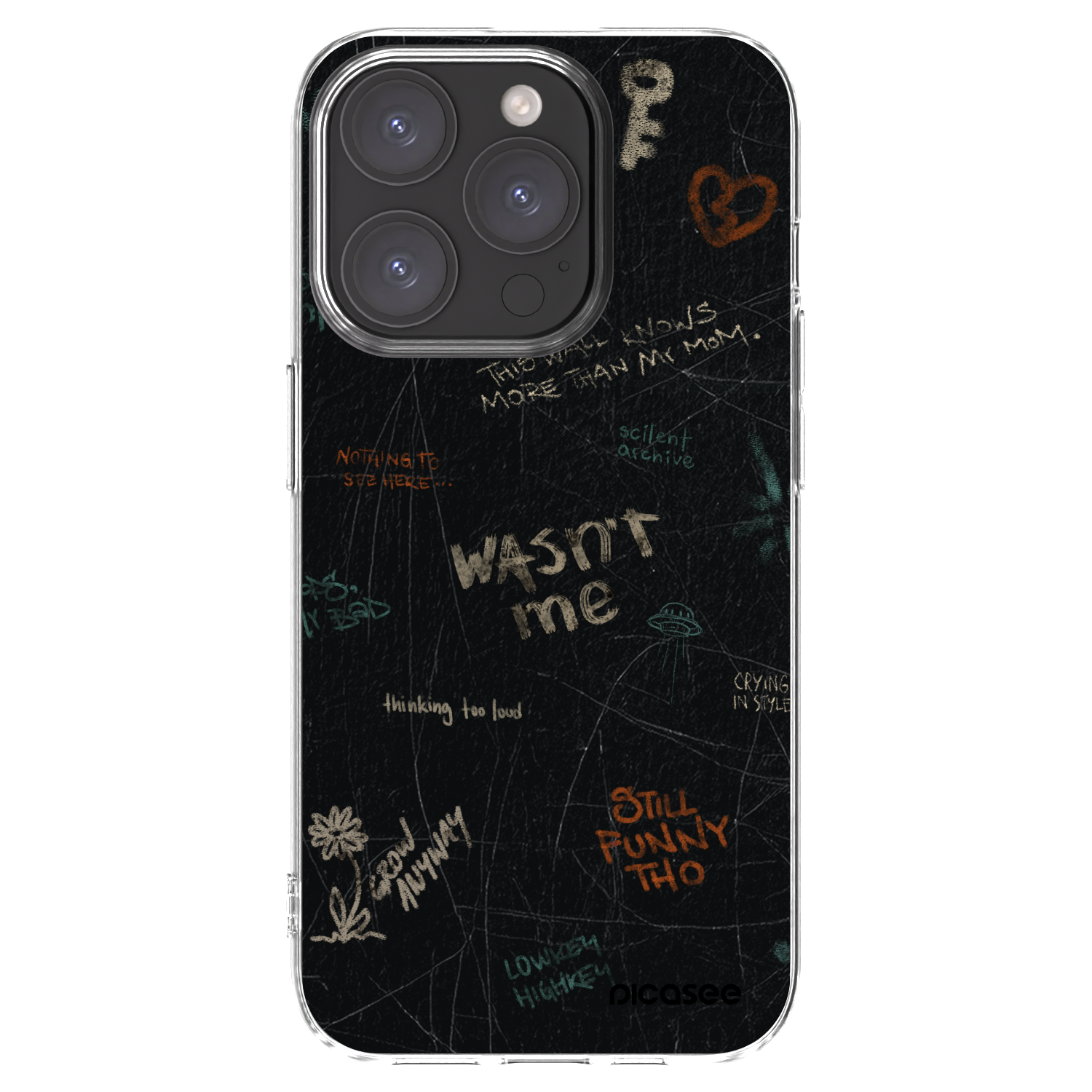 Picasee silikonska prozirna maskica za Apple iPhone 15 Pro - CONFESSION