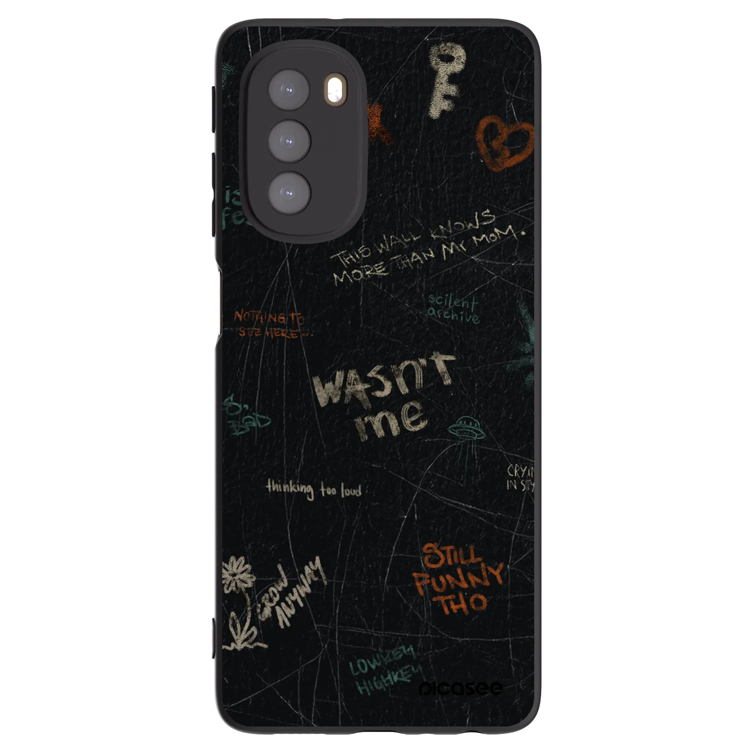 Picasee crna silikonska maskica za Motorola Moto G51 - CONFESSION