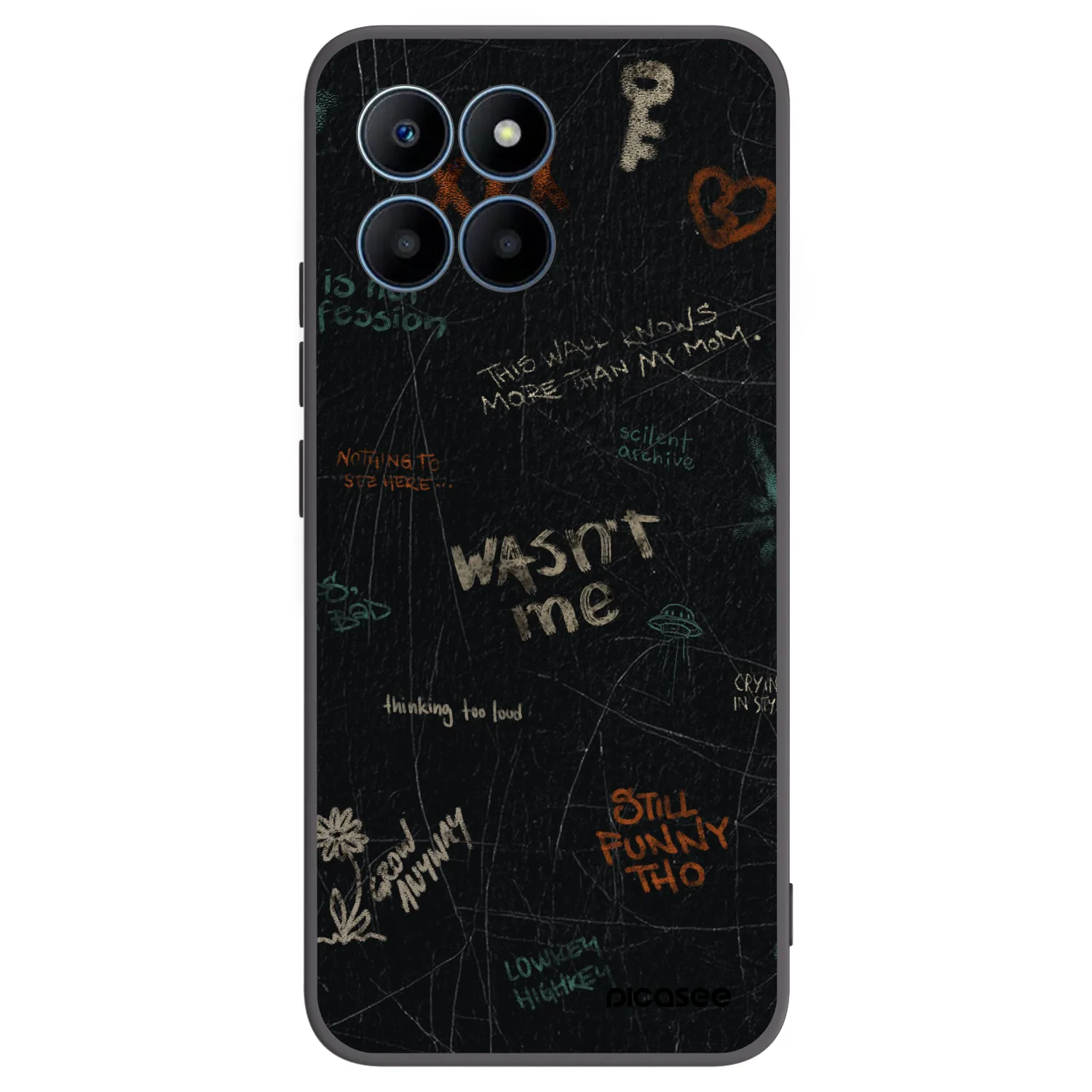 Picasee crna silikonska maskica za Honor 70 Lite - CONFESSION