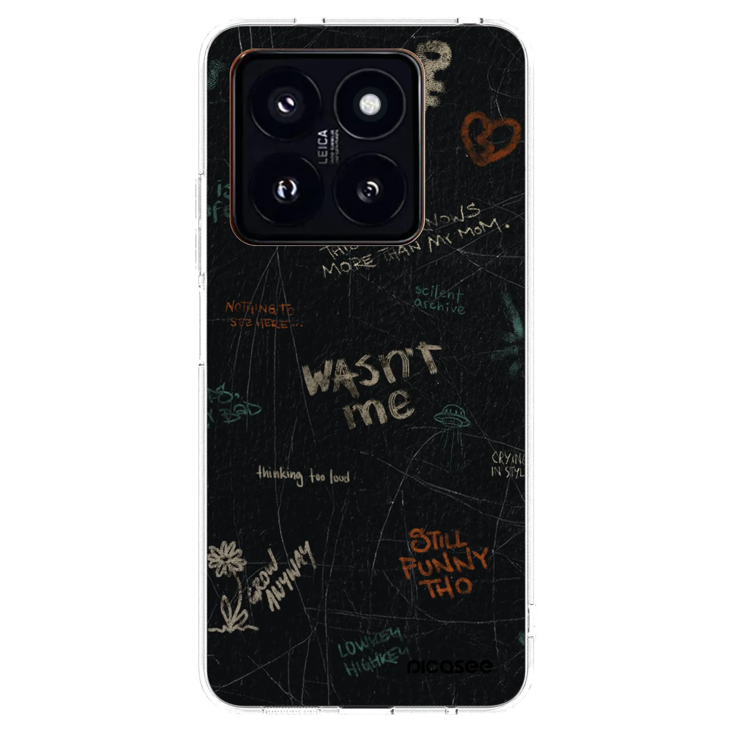 Picasee silikonska prozirna maskica za Xiaomi 14 Pro - CONFESSION
