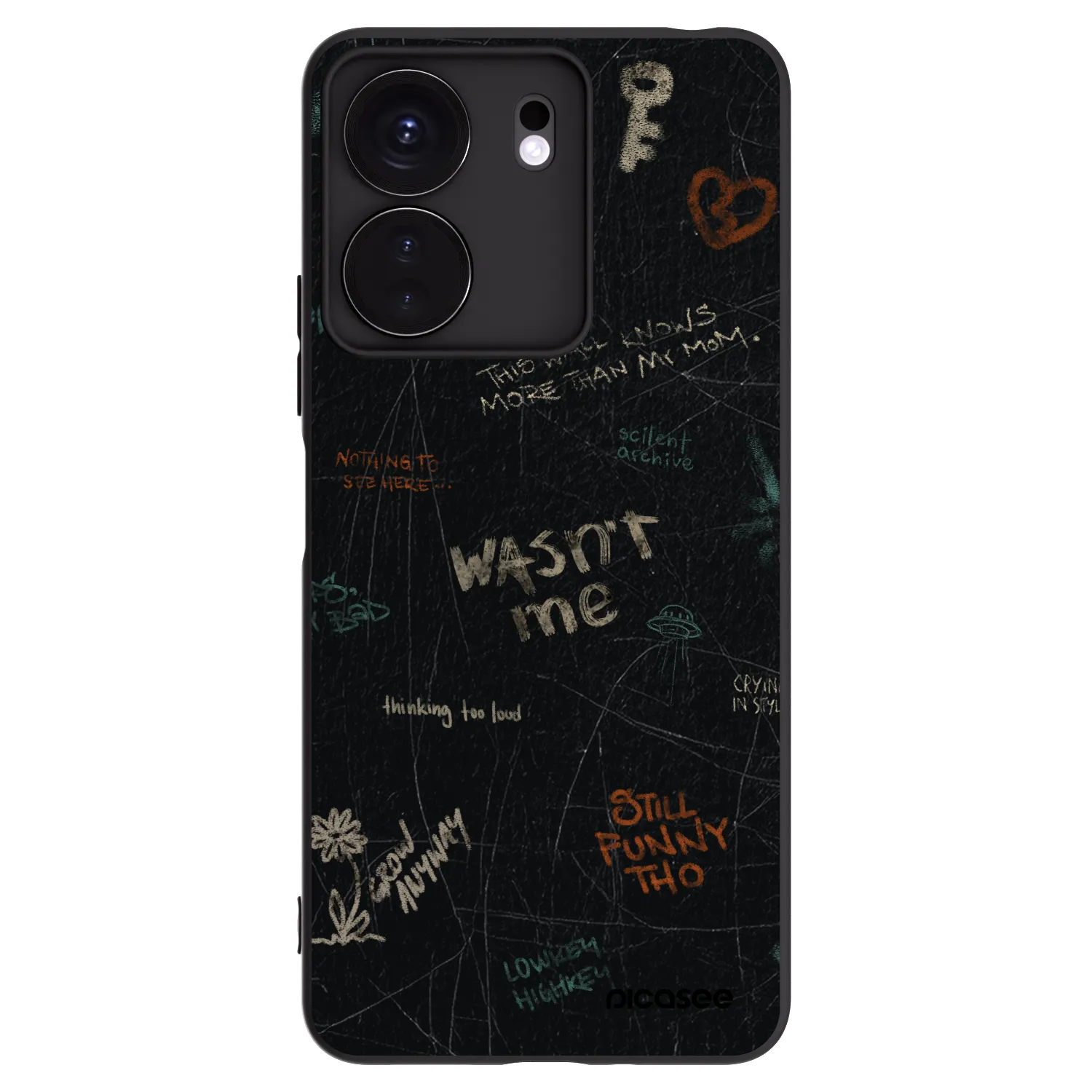 Picasee crna silikonska maskica za Xiaomi Redmi 13C 4G - CONFESSION