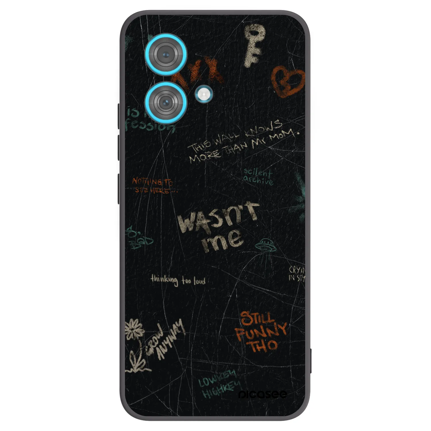 Picasee crna silikonska maskica za Motorola Edge 40 Neo - CONFESSION