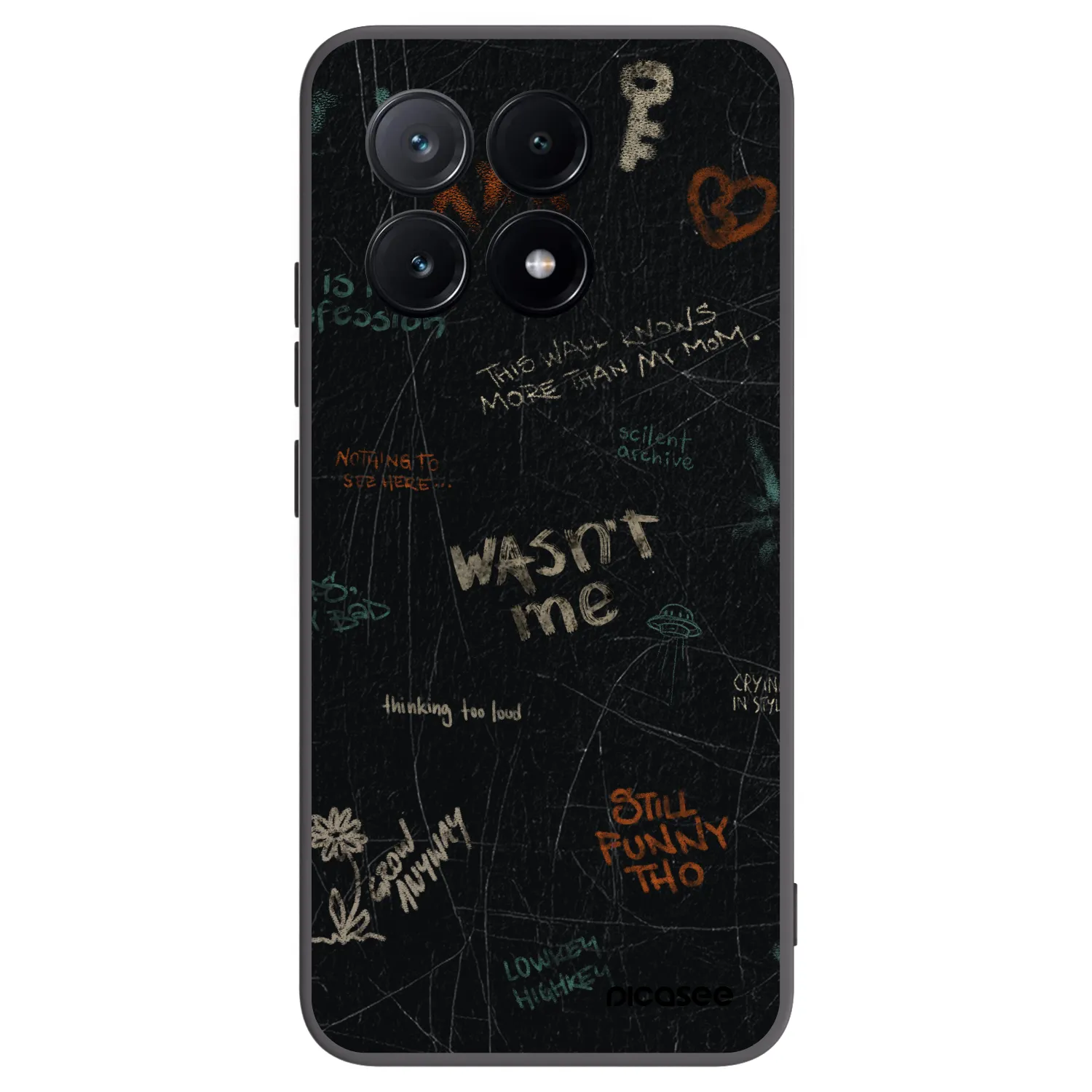 Picasee crna silikonska maskica za Xiaomi Poco X6 Pro - CONFESSION