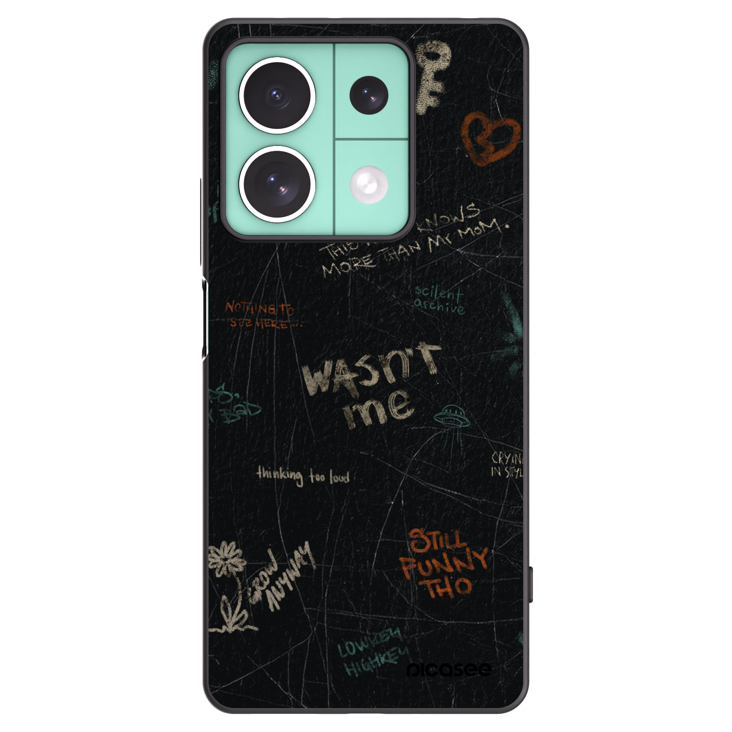 Picasee crna silikonska maskica za Xiaomi Redmi Note 13 5G - CONFESSION