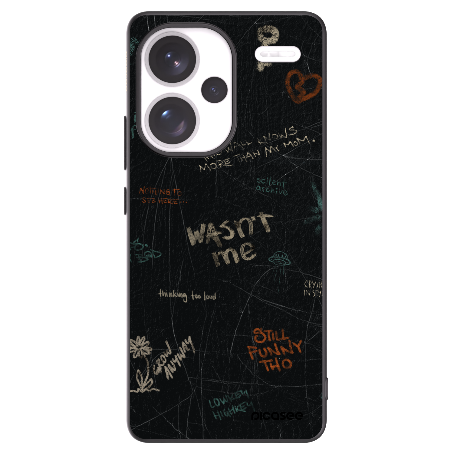 Picasee crna silikonska maskica za Xiaomi Redmi Note 13 Pro+ 5G - CONFESSION