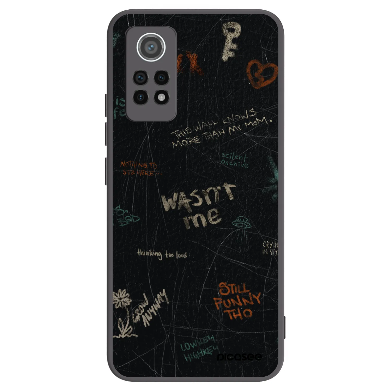 Picasee crna silikonska maskica za Xiaomi Redmi Note 12 Pro 4G - CONFESSION