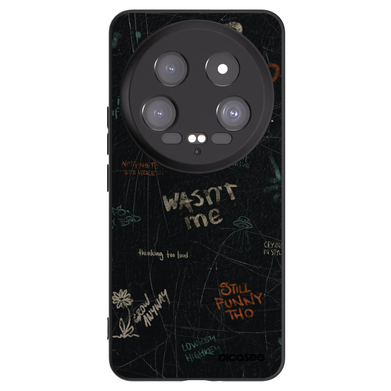 Picasee crna silikonska maskica za Xiaomi 14 Ultra - CONFESSION