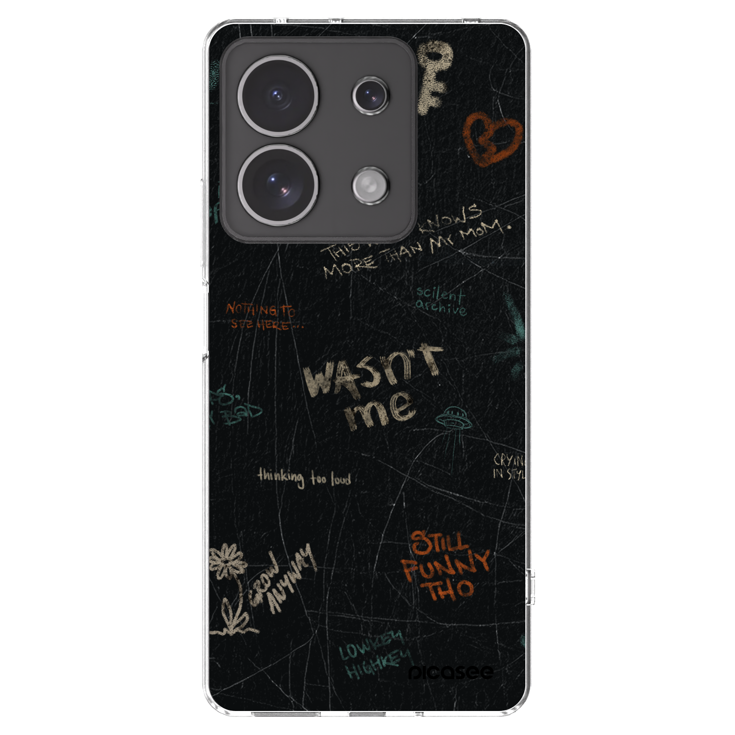 Picasee silikonska prozirna maskica za Xiaomi Redmi Note 13 4G - CONFESSION