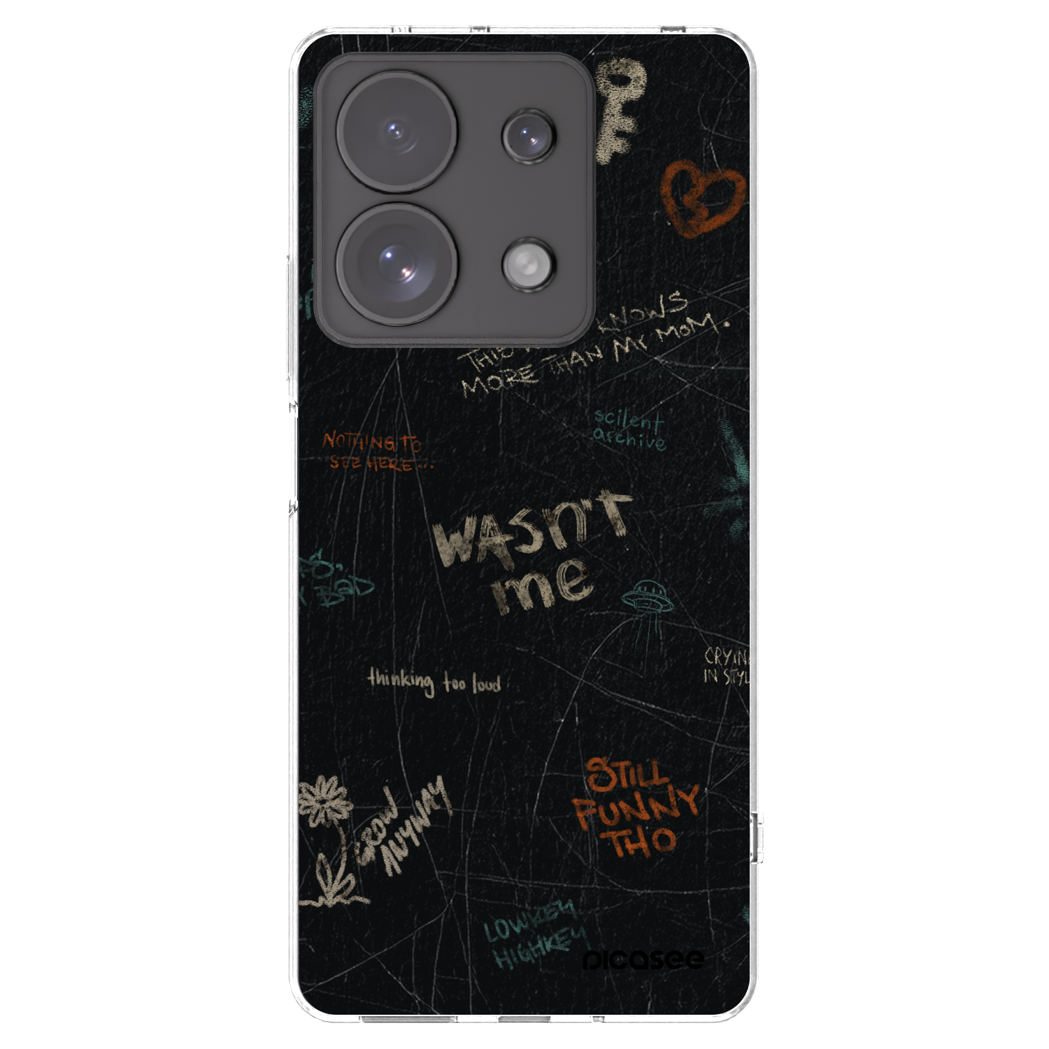 Picasee silikonska prozirna maskica za Xiaomi Redmi Note 13 Pro 4G - CONFESSION