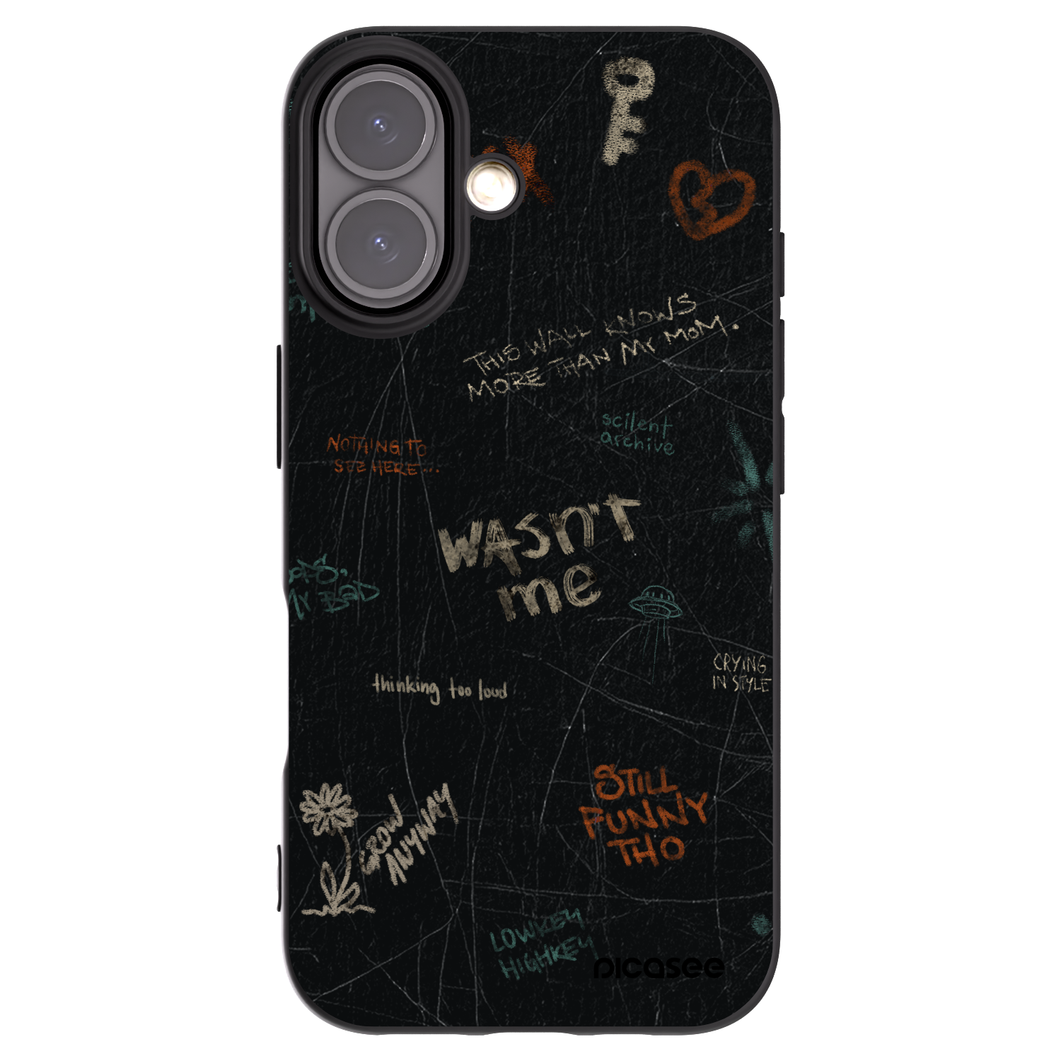 Picasee crna silikonska maskica za Apple iPhone 16 - CONFESSION