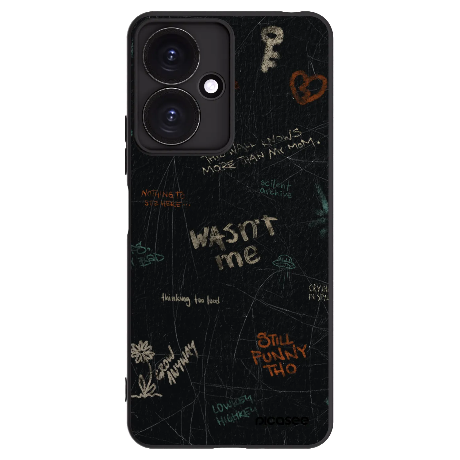 Picasee crna silikonska maskica za Xiaomi Redmi 13C 5G - CONFESSION
