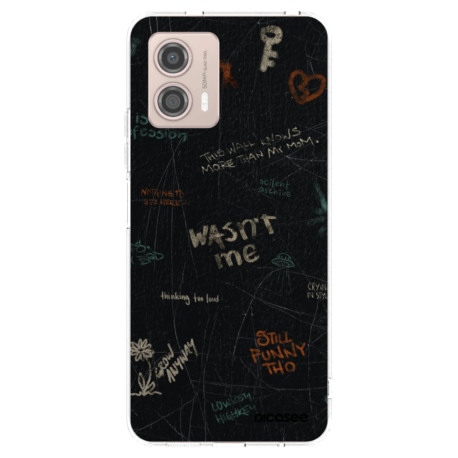 Picasee silikonska prozirna maskica za Motorola Moto G53 5G - CONFESSION