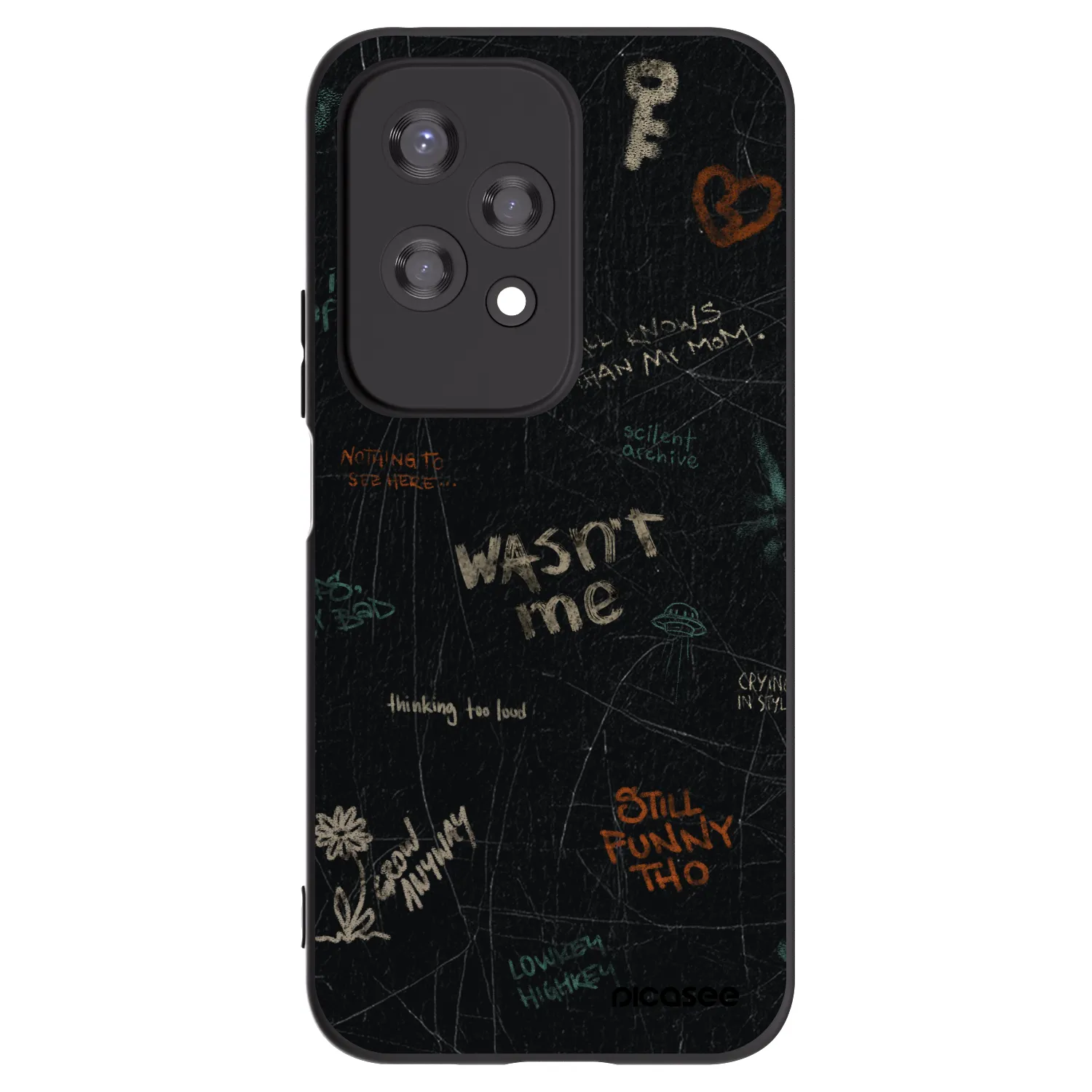 Picasee crna silikonska maskica za Honor 200 Lite - CONFESSION