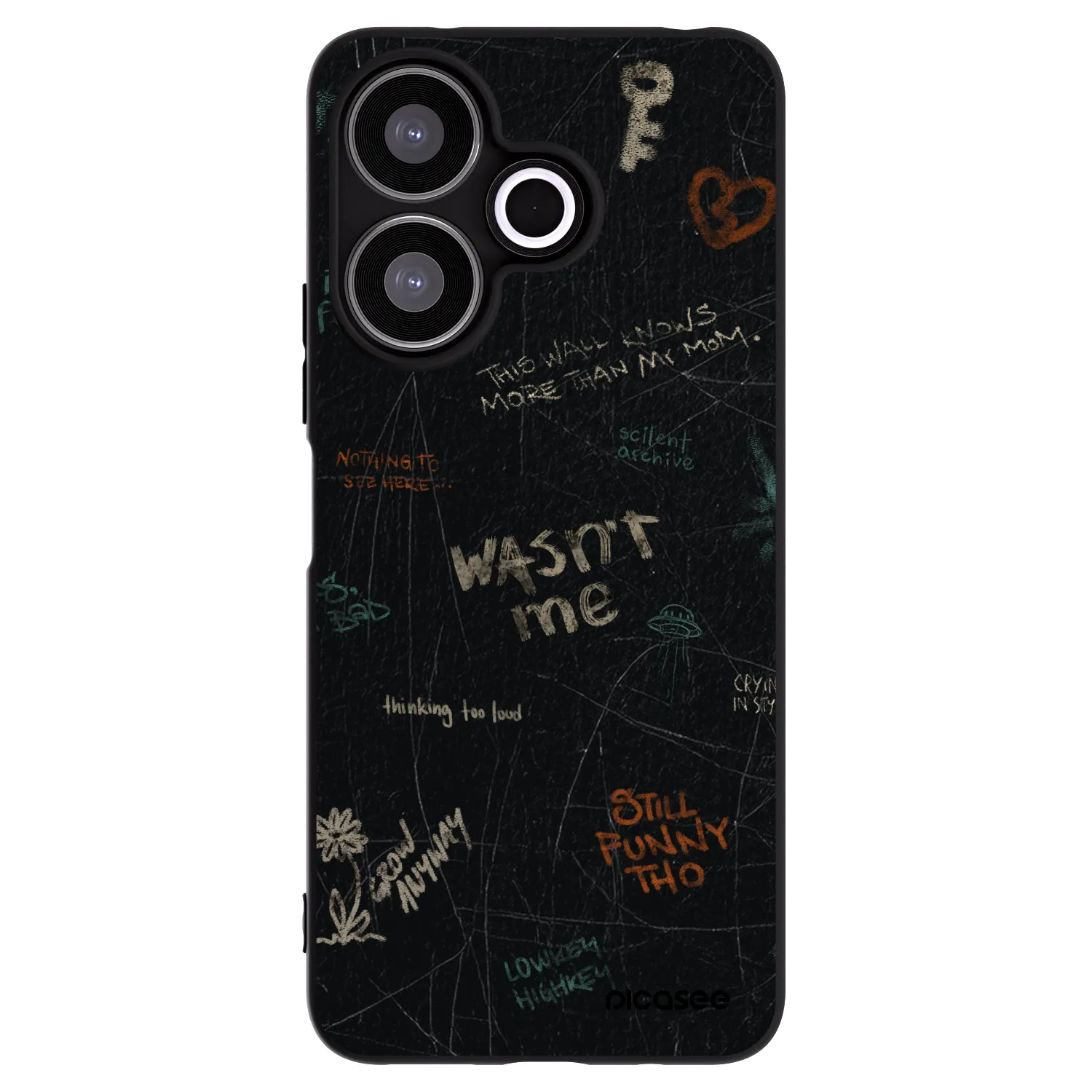 Picasee crna silikonska maskica za Xiaomi Redmi 13 4G - CONFESSION