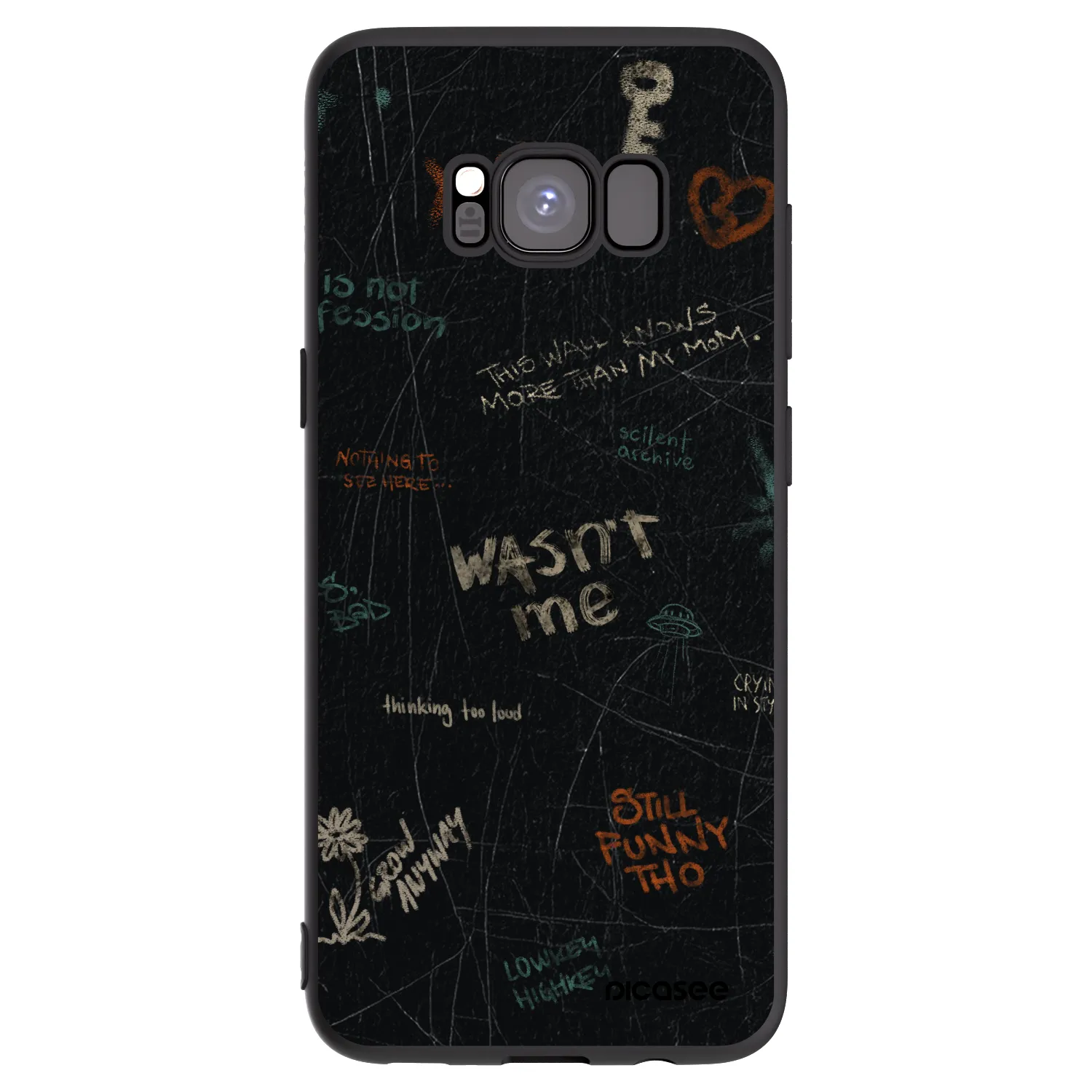 Picasee crna silikonska maskica za Samsung Galaxy S8 G950F - CONFESSION