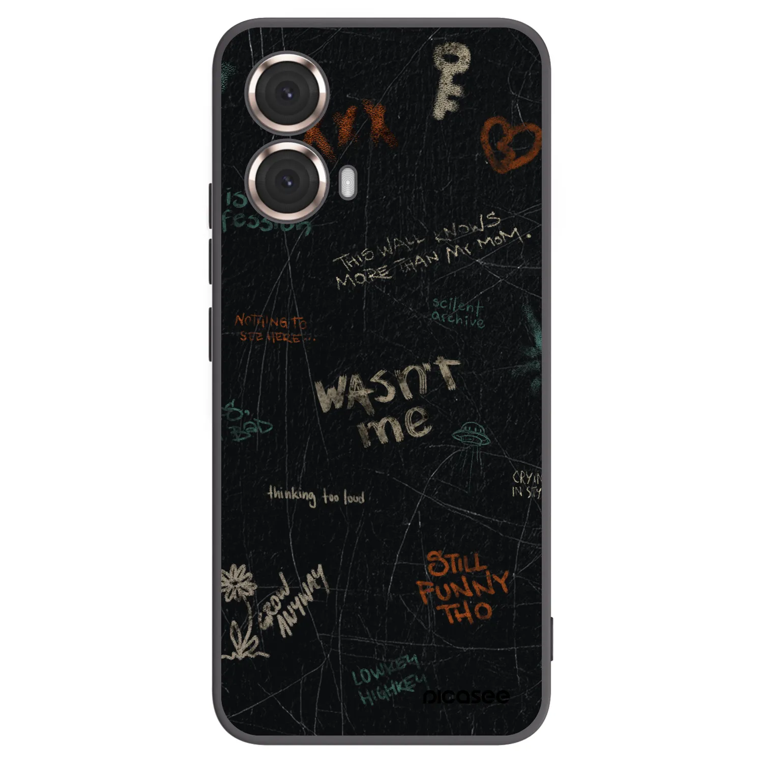 Picasee crna silikonska maskica za Motorola Moto G85 - CONFESSION