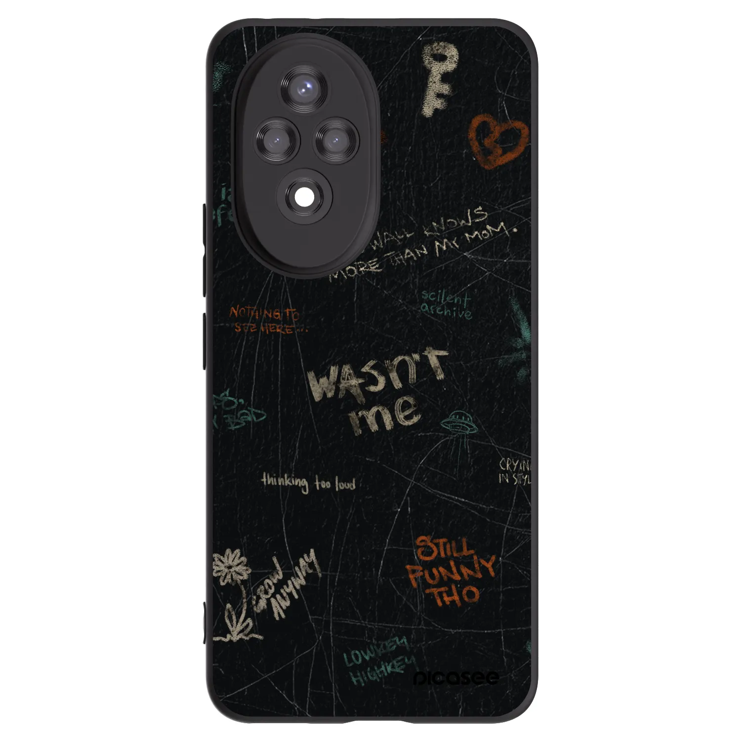 Picasee crna silikonska maskica za Honor 200 Pro 5G - CONFESSION