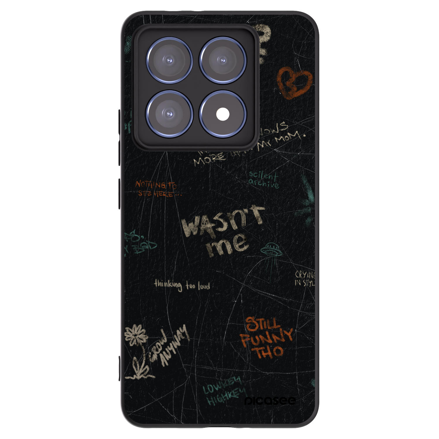 Picasee crna silikonska maskica za Xiaomi 14T Pro - CONFESSION