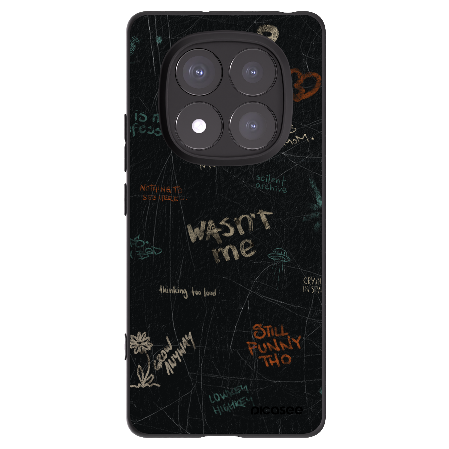 Picasee crna silikonska maskica za Xiaomi Redmi Note 14 Pro+ 5G - CONFESSION