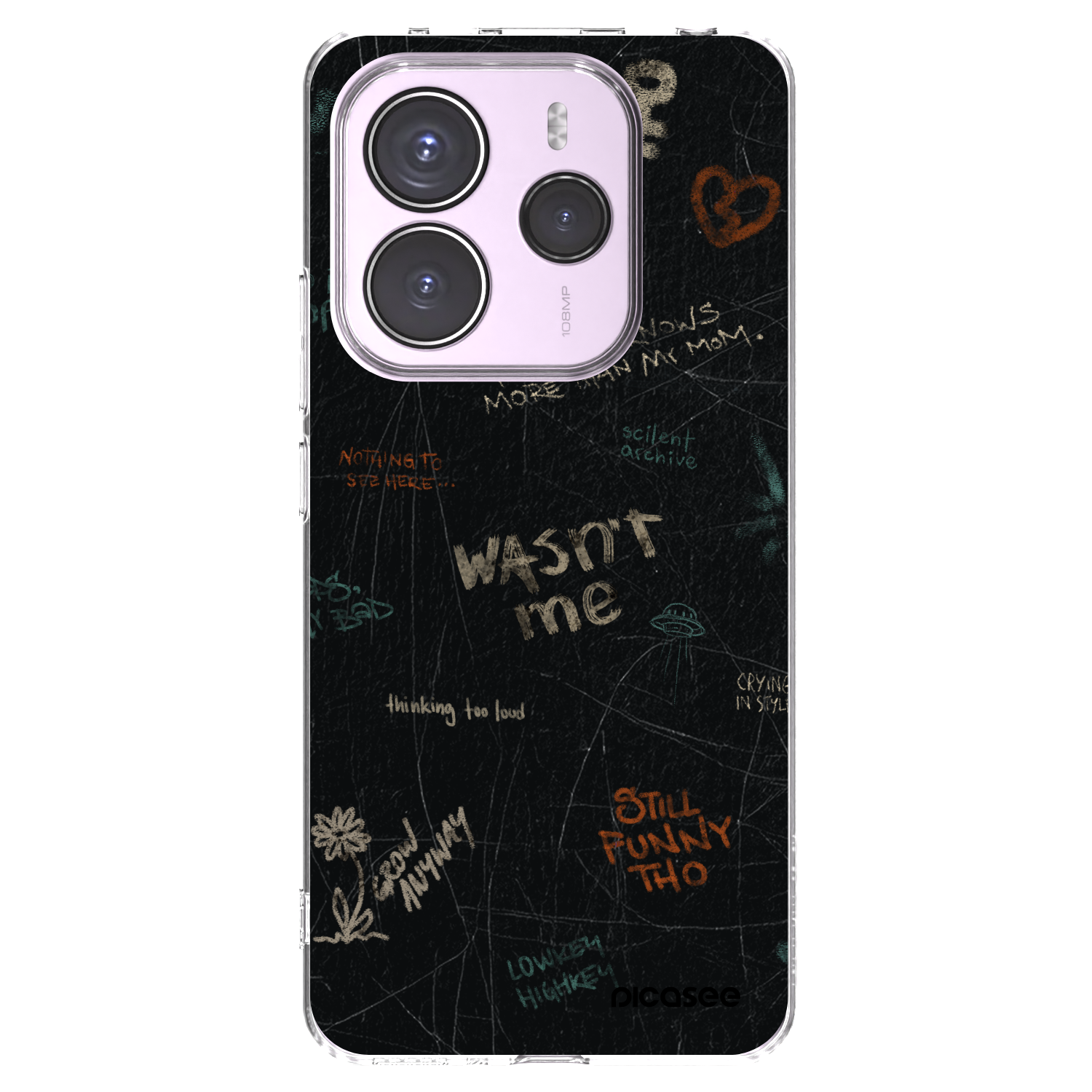 Picasee silikonska prozirna maskica za Xiaomi Redmi Note 14 5G - CONFESSION