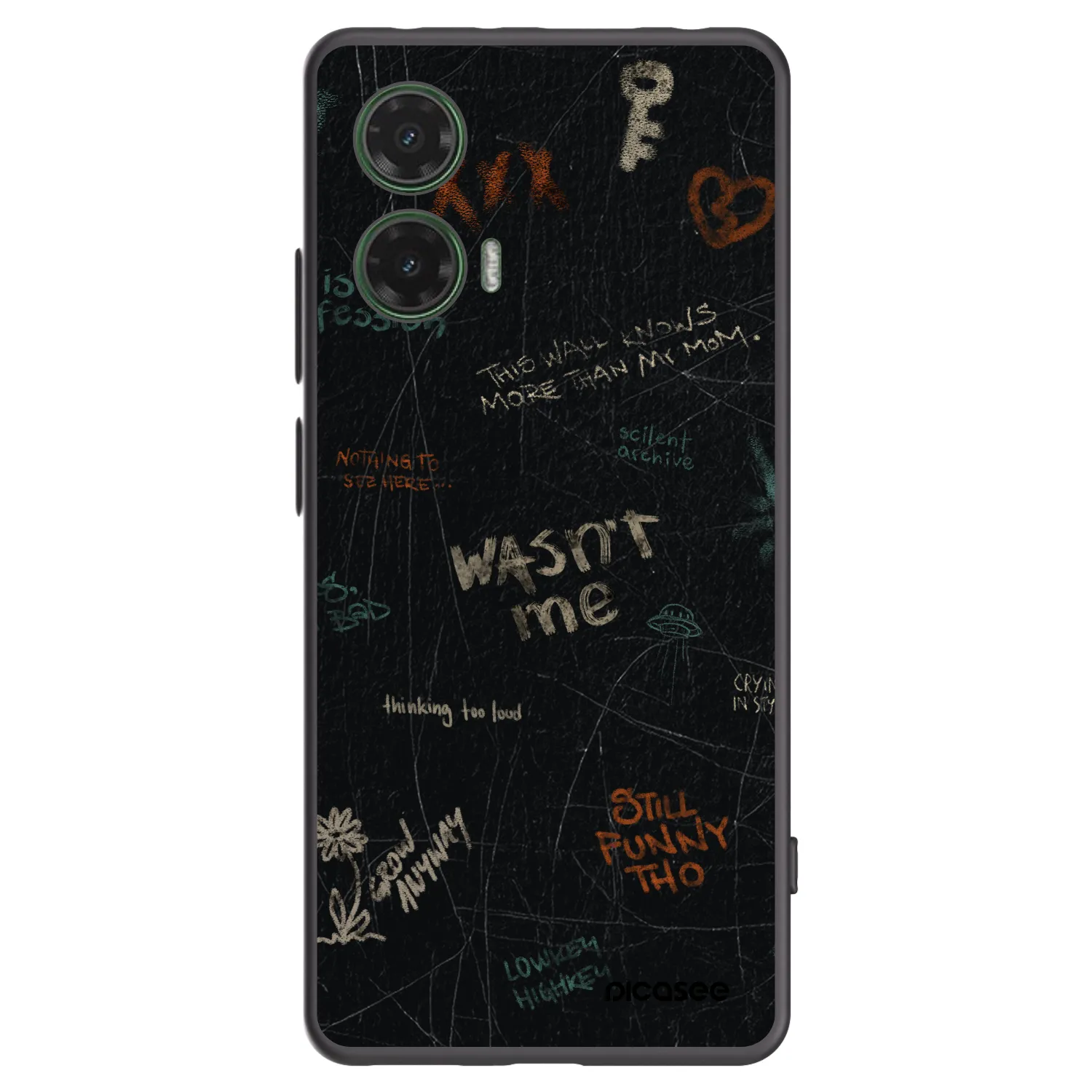 Picasee crna silikonska maskica za Motorola Moto G35 5G - CONFESSION