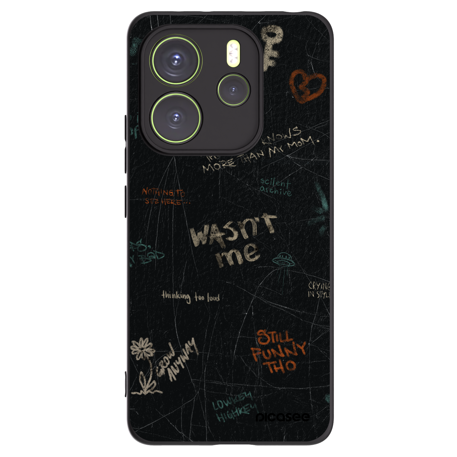 Picasee crna silikonska maskica za Xiaomi Redmi Note 14 4G - CONFESSION