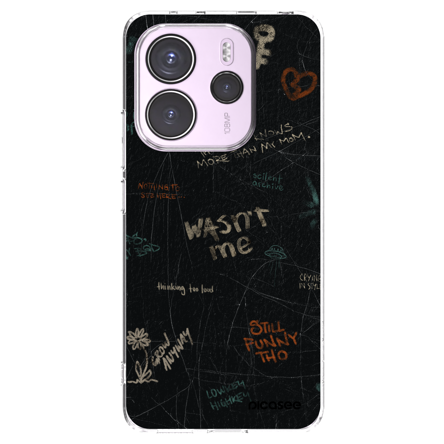 Picasee silikonska prozirna maskica za Xiaomi Redmi Note 14 4G - CONFESSION