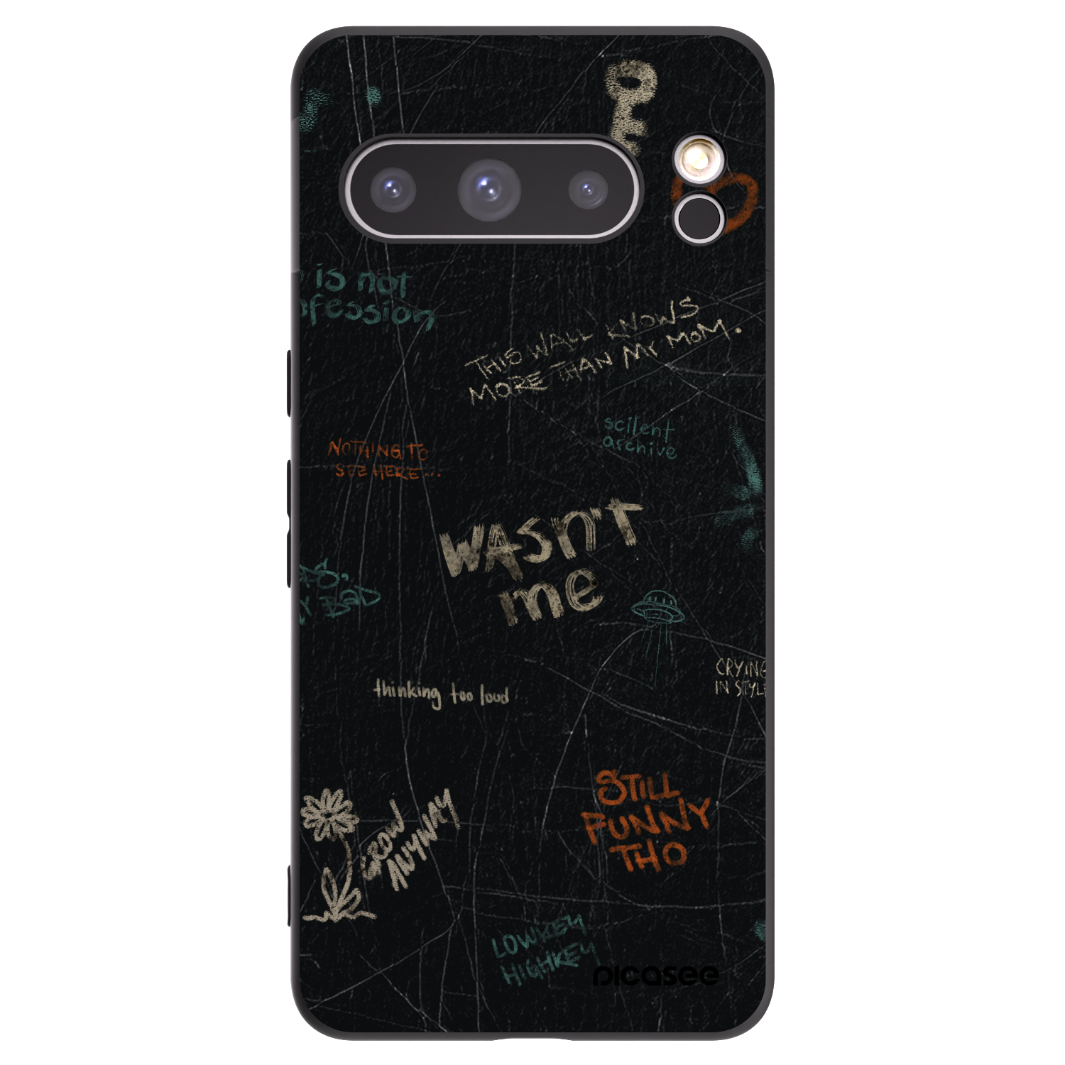 Picasee crna silikonska maskica za Google Pixel 8 Pro - CONFESSION
