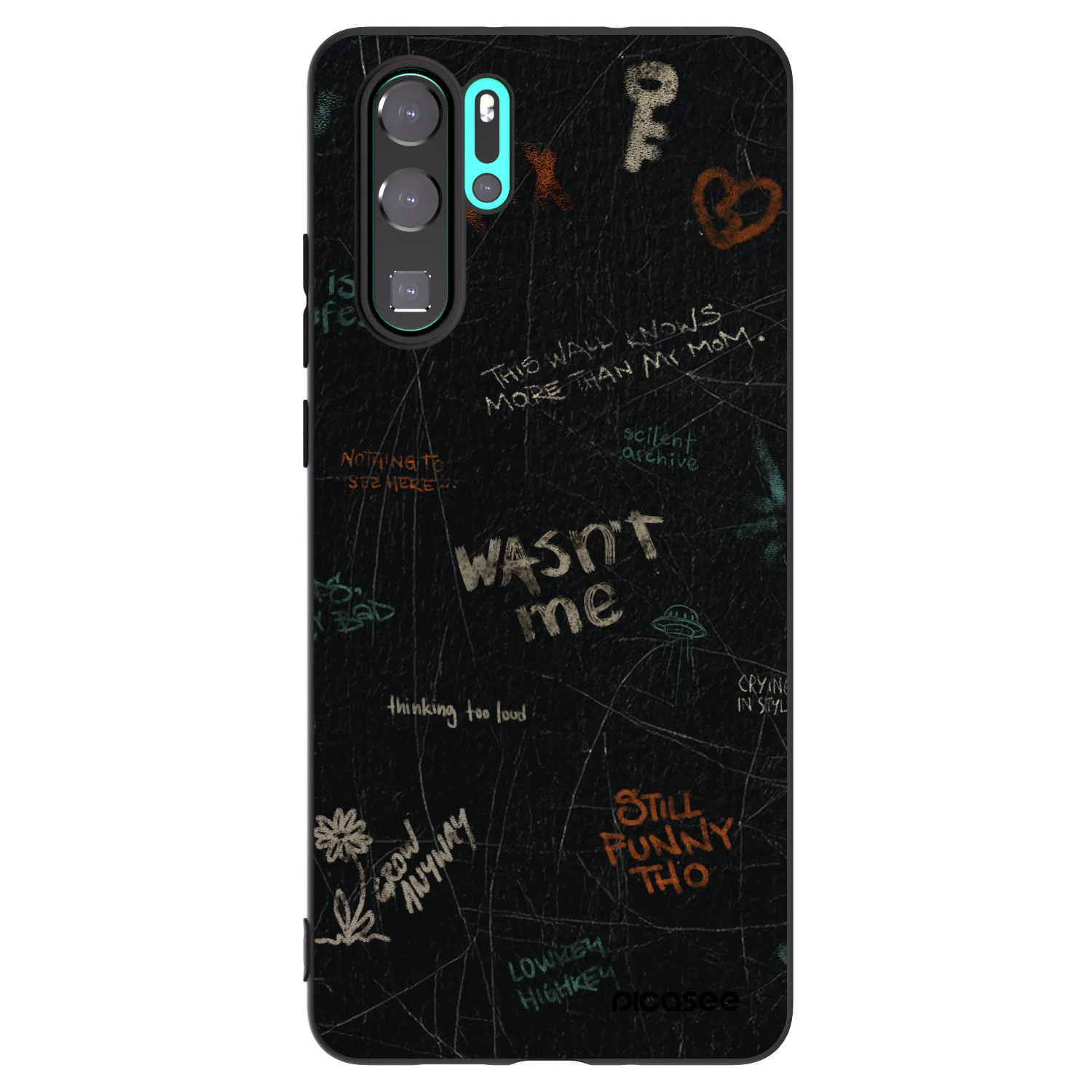 Picasee crna silikonska maskica za Huawei P30 Pro - CONFESSION