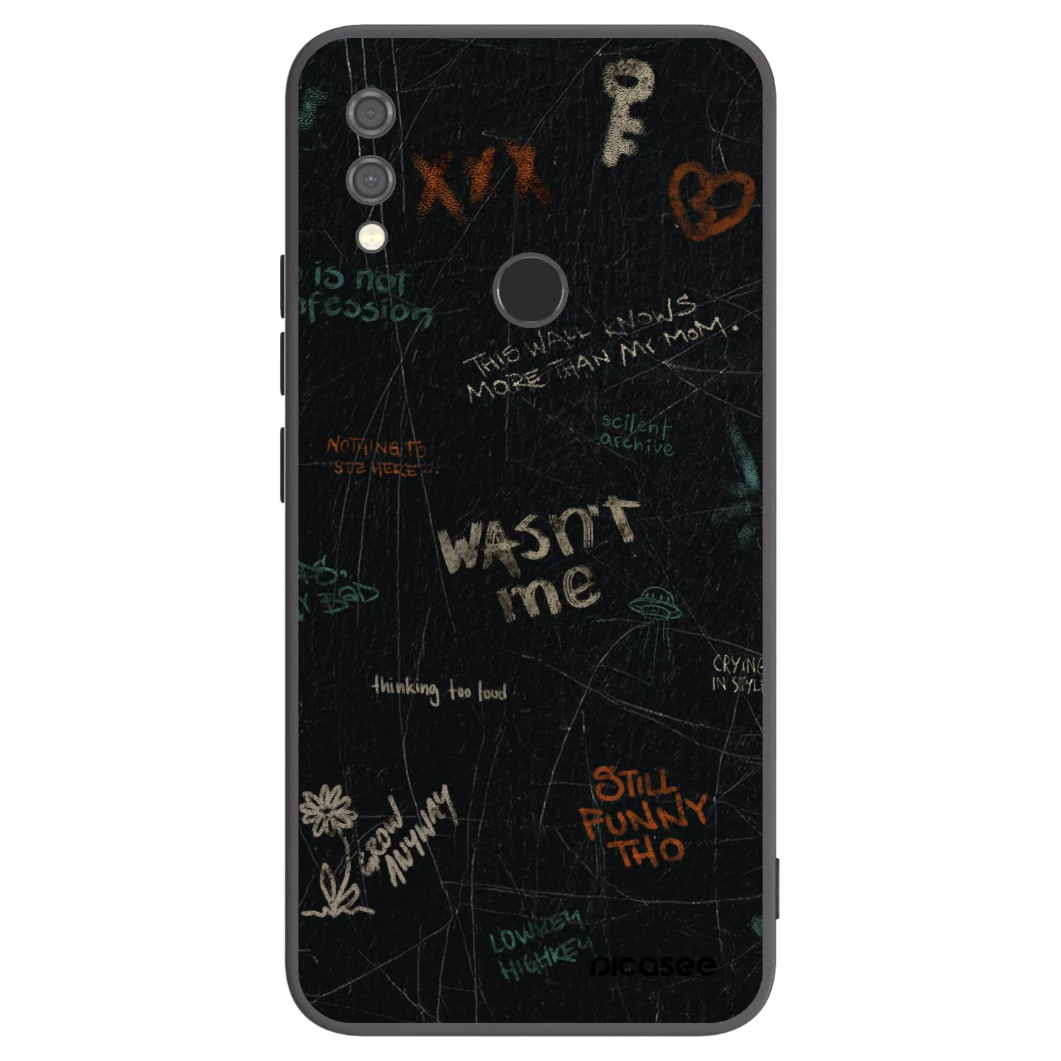 Picasee crna silikonska maskica za Xiaomi Redmi Note 7 - CONFESSION