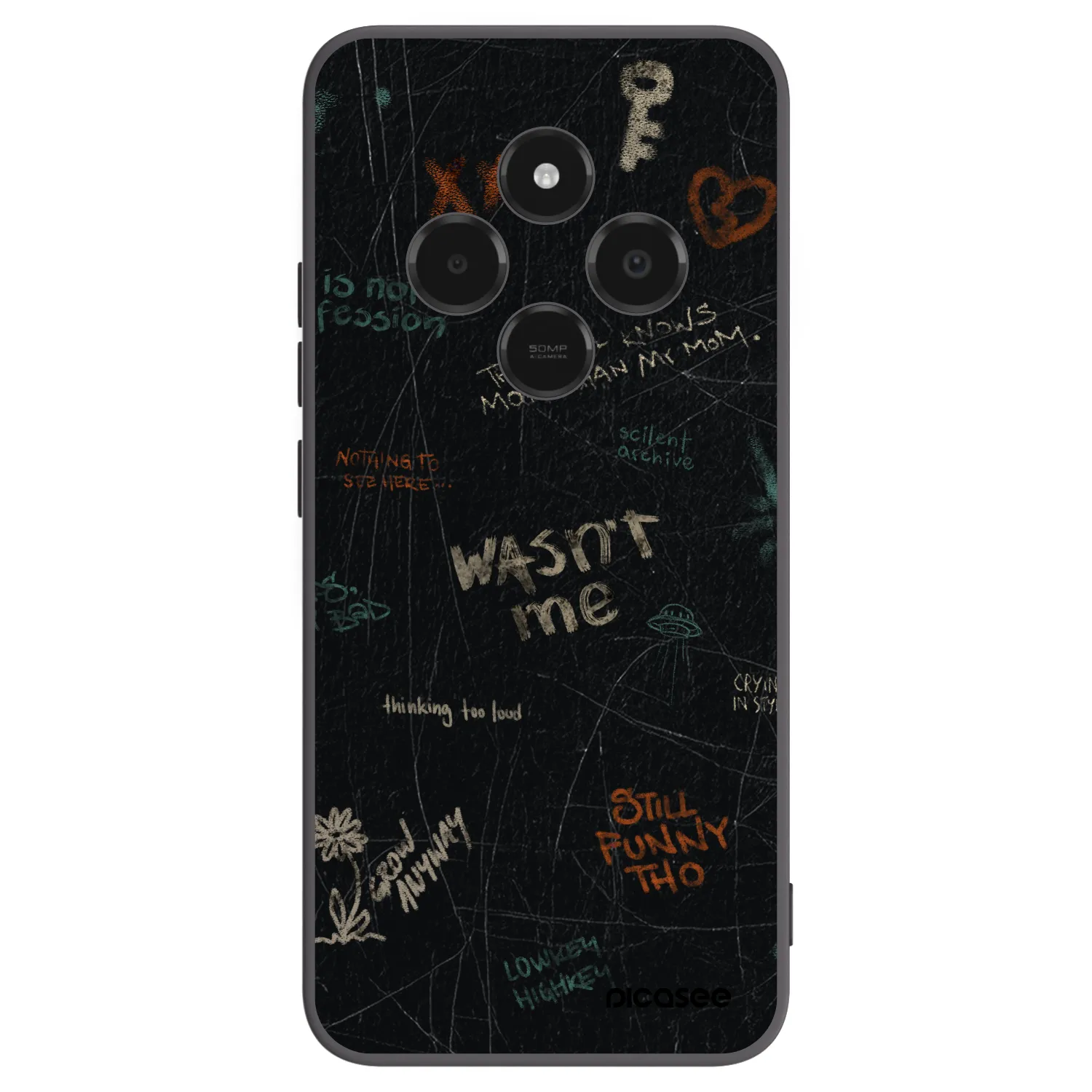 Picasee crna silikonska maskica za Xiaomi Poco C75 - CONFESSION