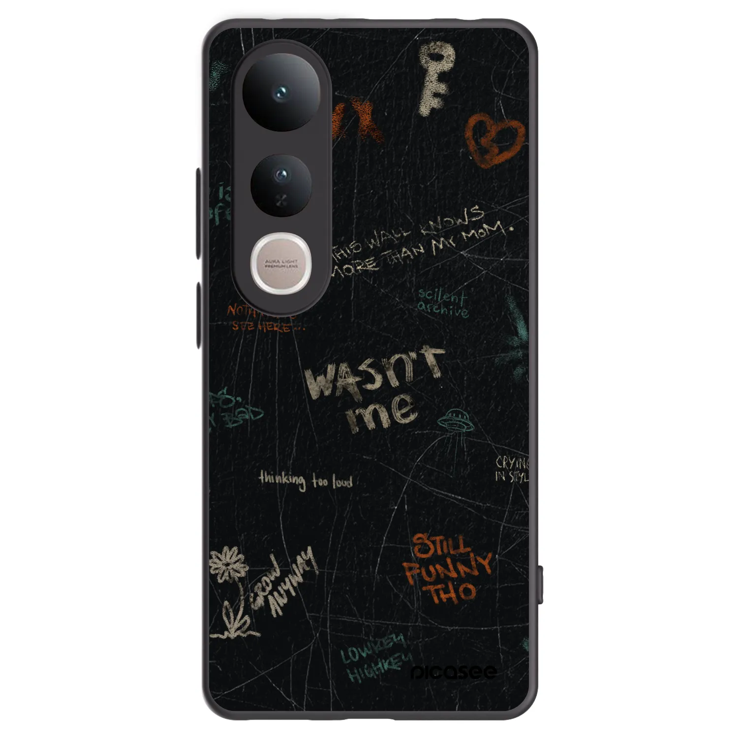 Picasee crna silikonska maskica za Vivo V50 Lite 5G - CONFESSION