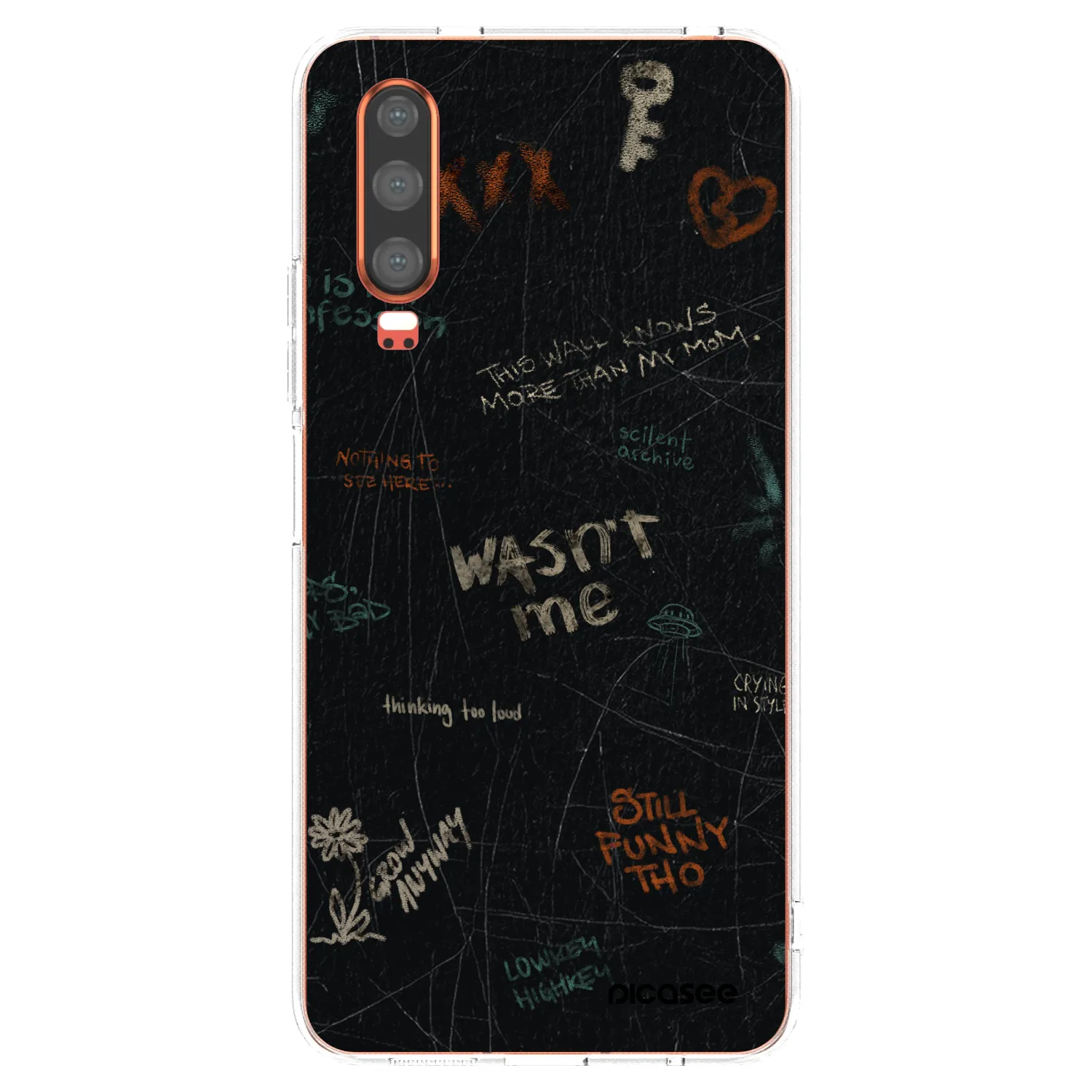 Picasee silikonska prozirna maskica za Huawei P30 - CONFESSION