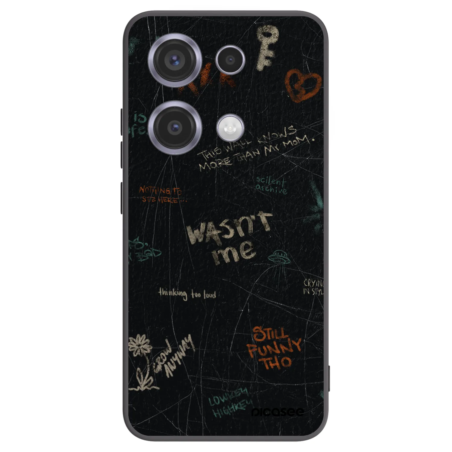 Picasee crna silikonska maskica za Xiaomi Redmi Note 14S - CONFESSION