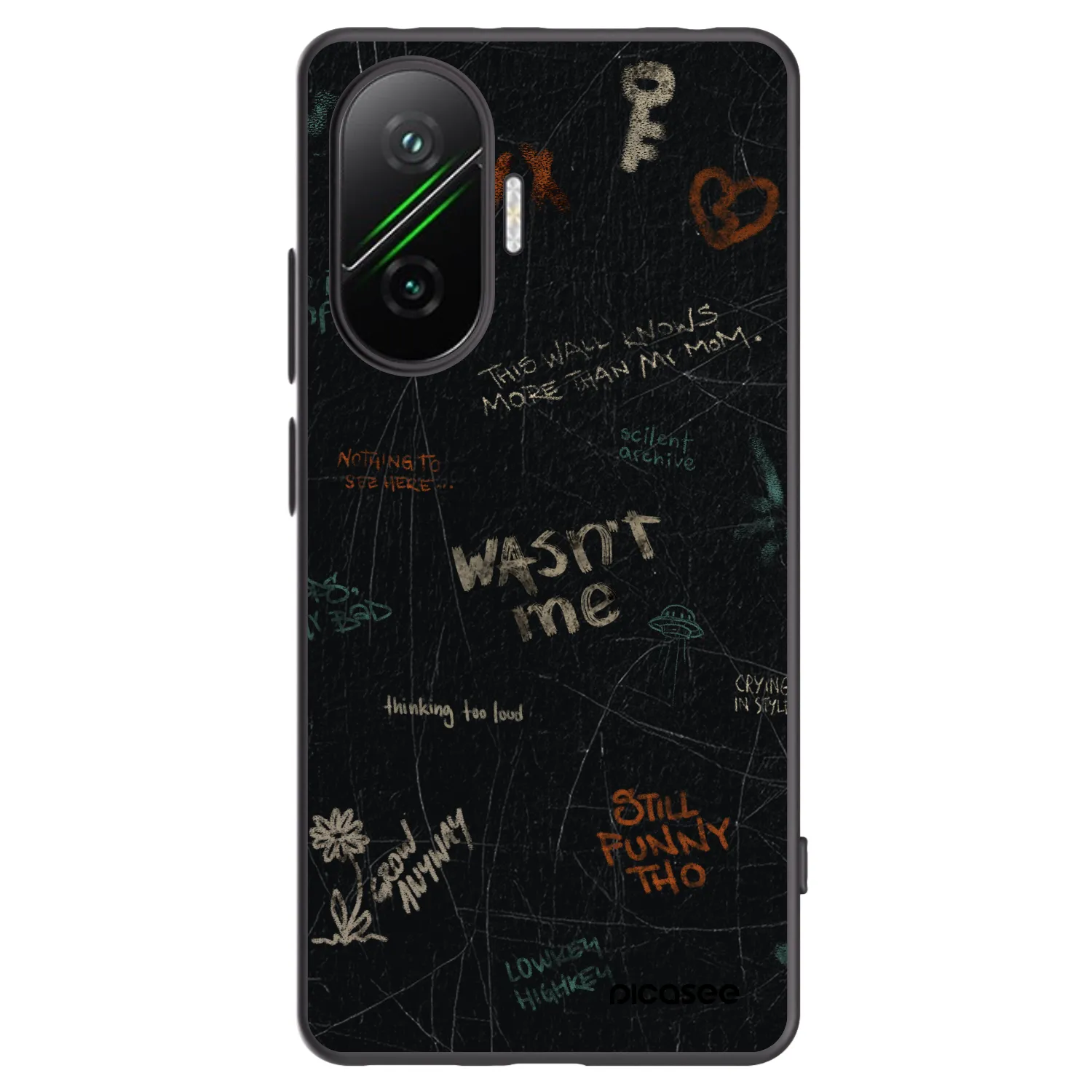 Picasee crna silikonska maskica za Xiaomi Poco F7 5G - CONFESSION