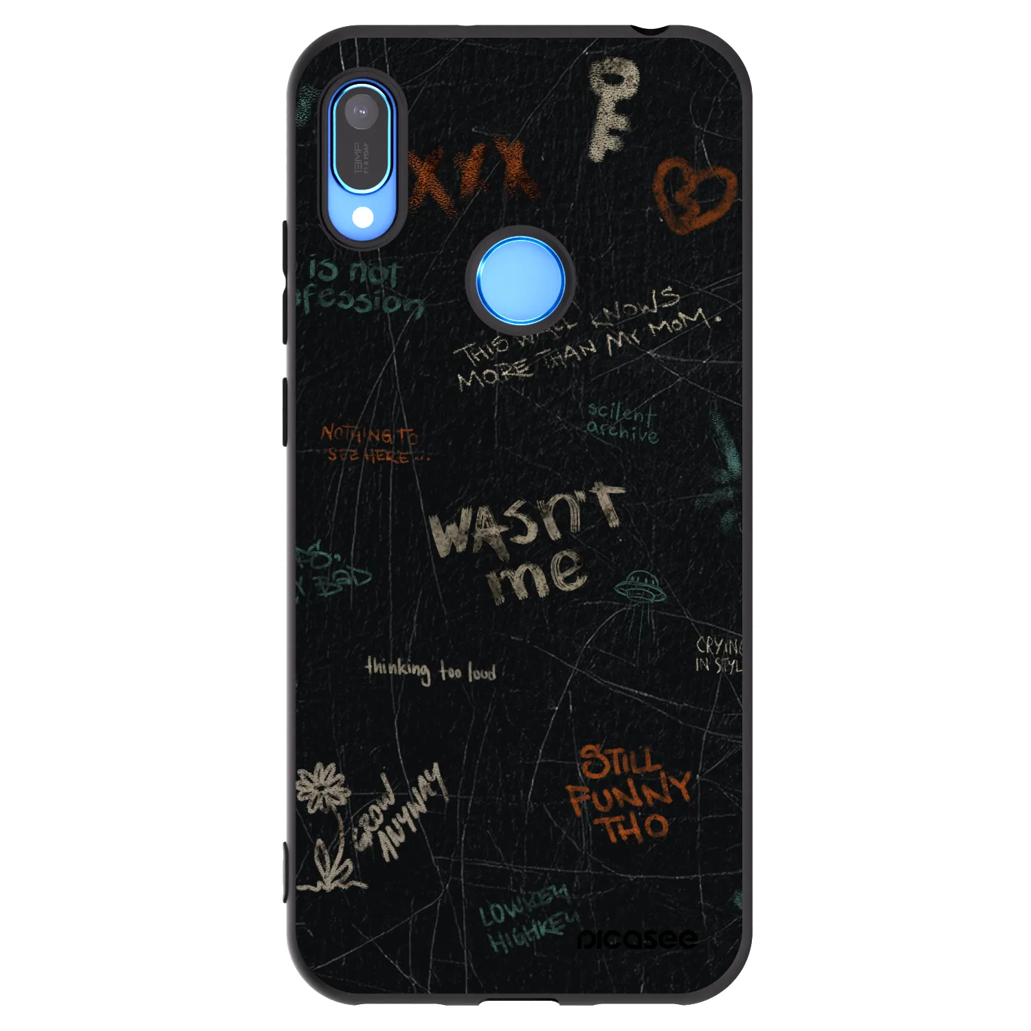 Picasee crna silikonska maskica za Huawei Y6 2019 - CONFESSION