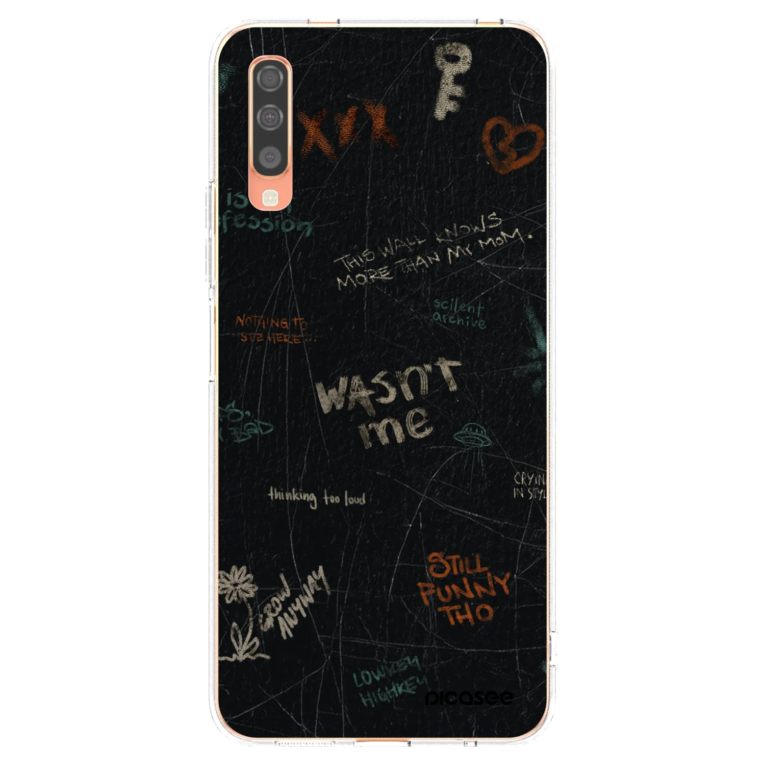 Picasee silikonska prozirna maskica za Samsung Galaxy A70 A705F - CONFESSION