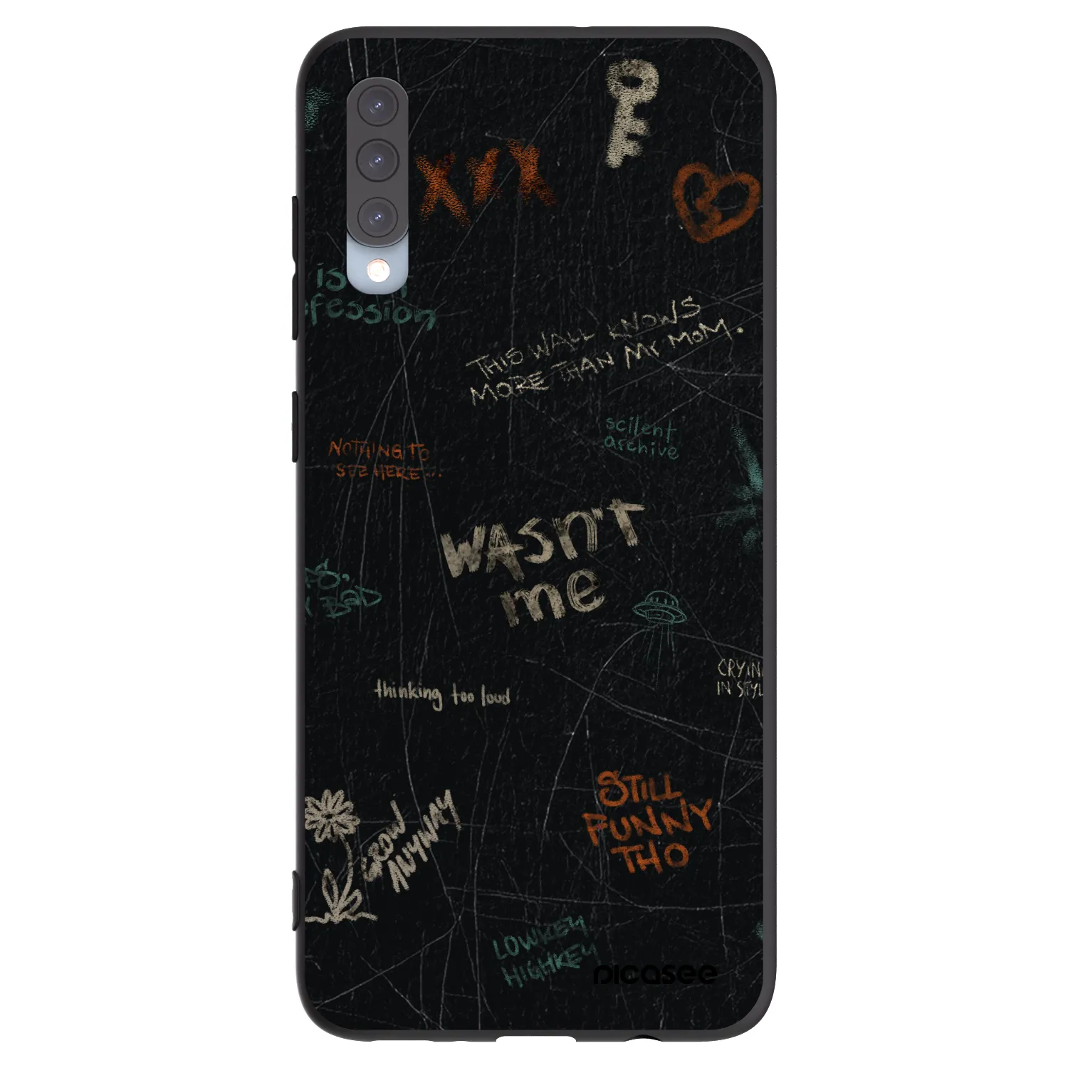 Picasee crna silikonska maskica za Samsung Galaxy A70 A705F - CONFESSION