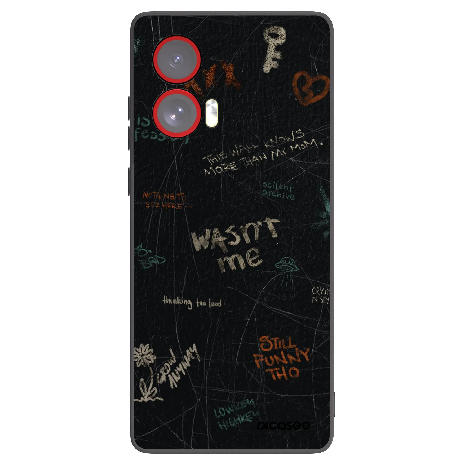 Picasee crna silikonska maskica za Motorola Edge 50 Fusion - CONFESSION