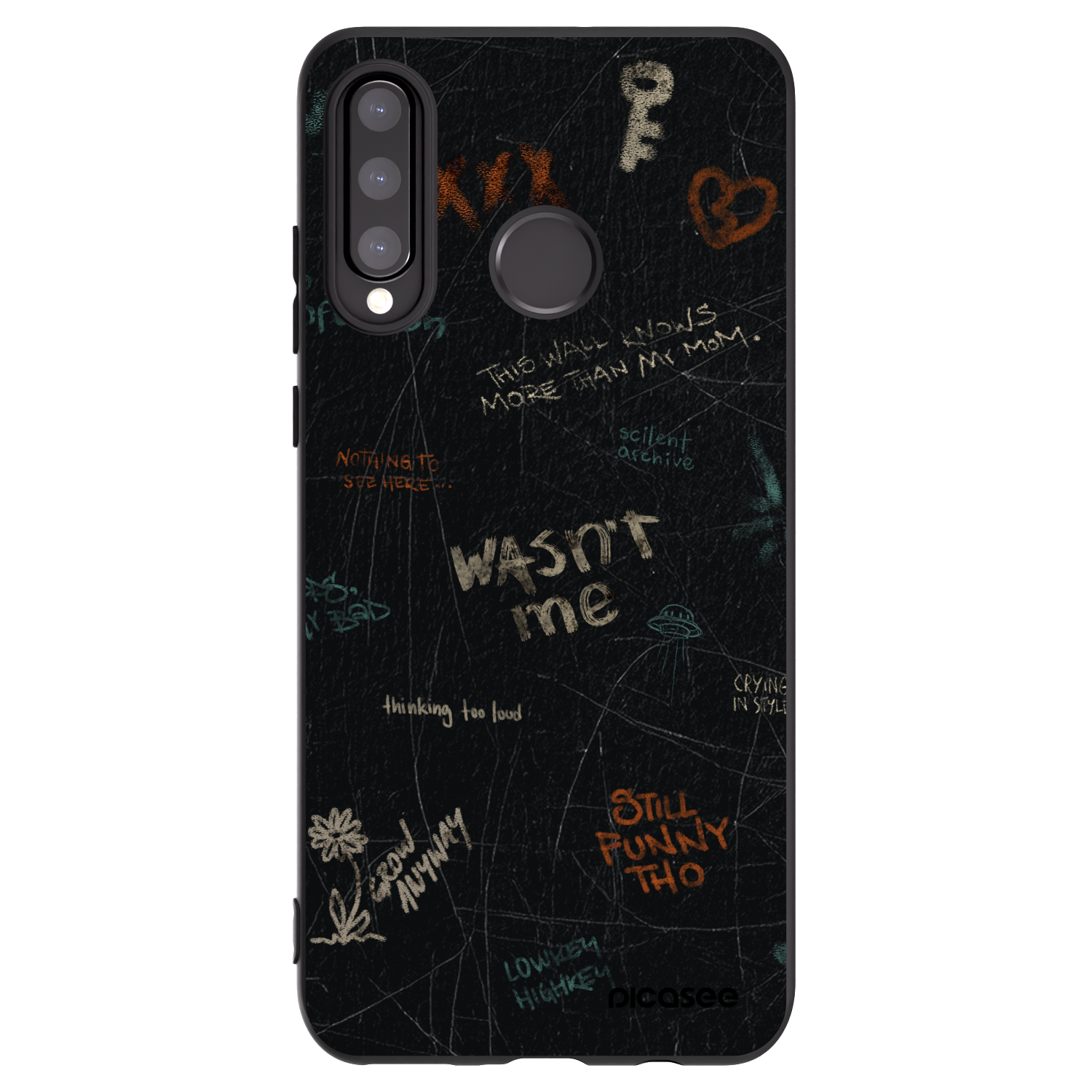 Picasee crna silikonska maskica za Huawei P30 Lite - CONFESSION