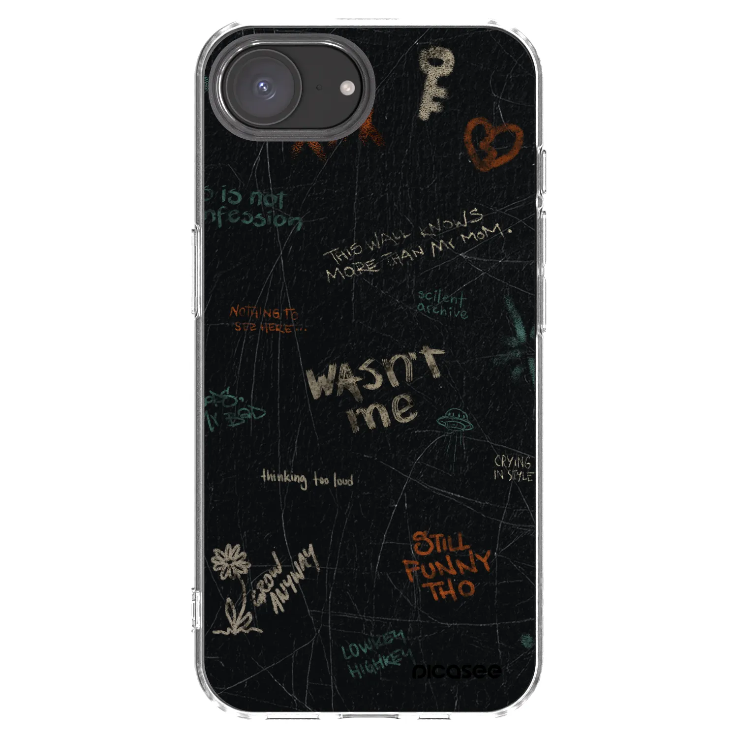 Picasee silikonska prozirna maskica za Apple iPhone 17e - CONFESSION